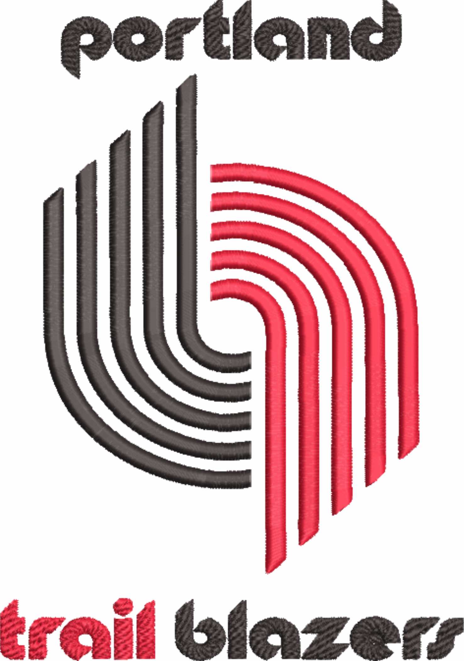 Portland Trail Blazers 1970 NBA Logo  embroidery design -Moda Center Arena- embroidery  machine pattern embroidery file - instant download — view 2