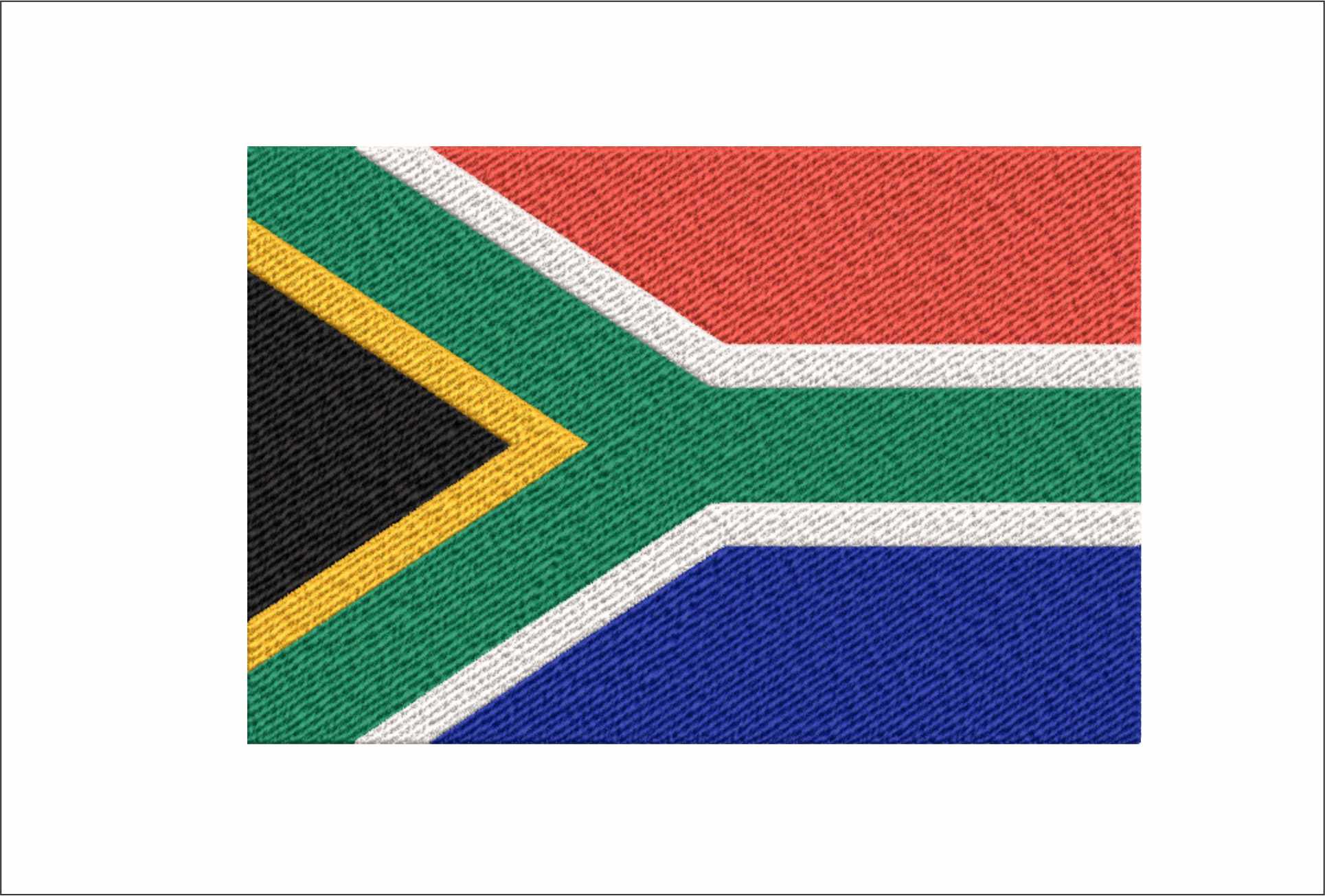 South African Flag, National Flag, Mineral Wealth, red, white, blue, gold, green, black, machine pattern embroidery file - instant download