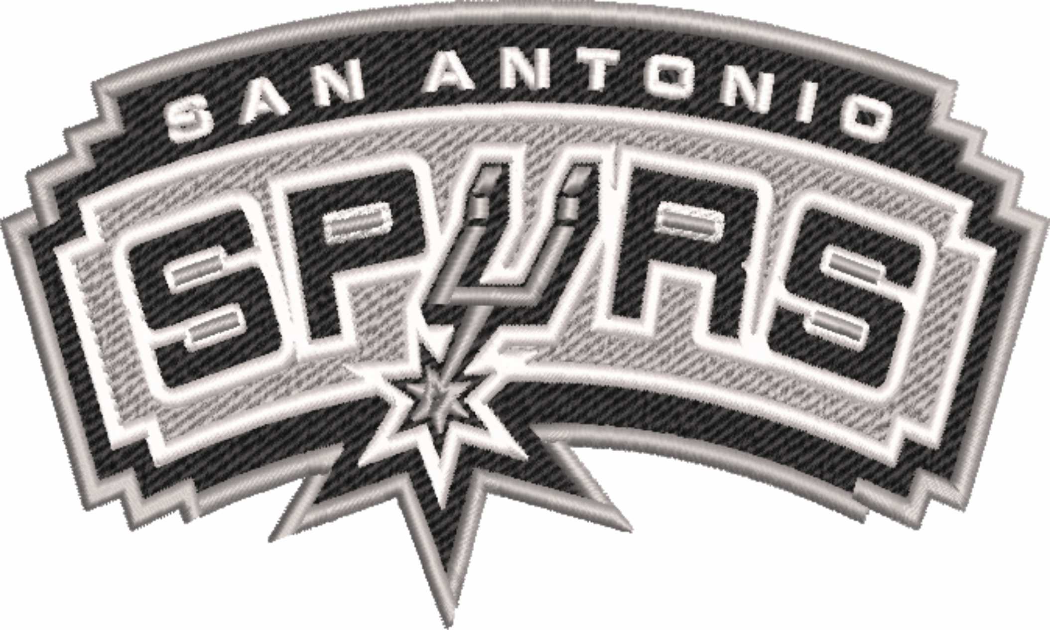 San Antonio Spurs 2002 NBA Logo  embroidery design -Frost Bank Center Arena- embroidery  machine pattern embroidery file - instant download — view 3
