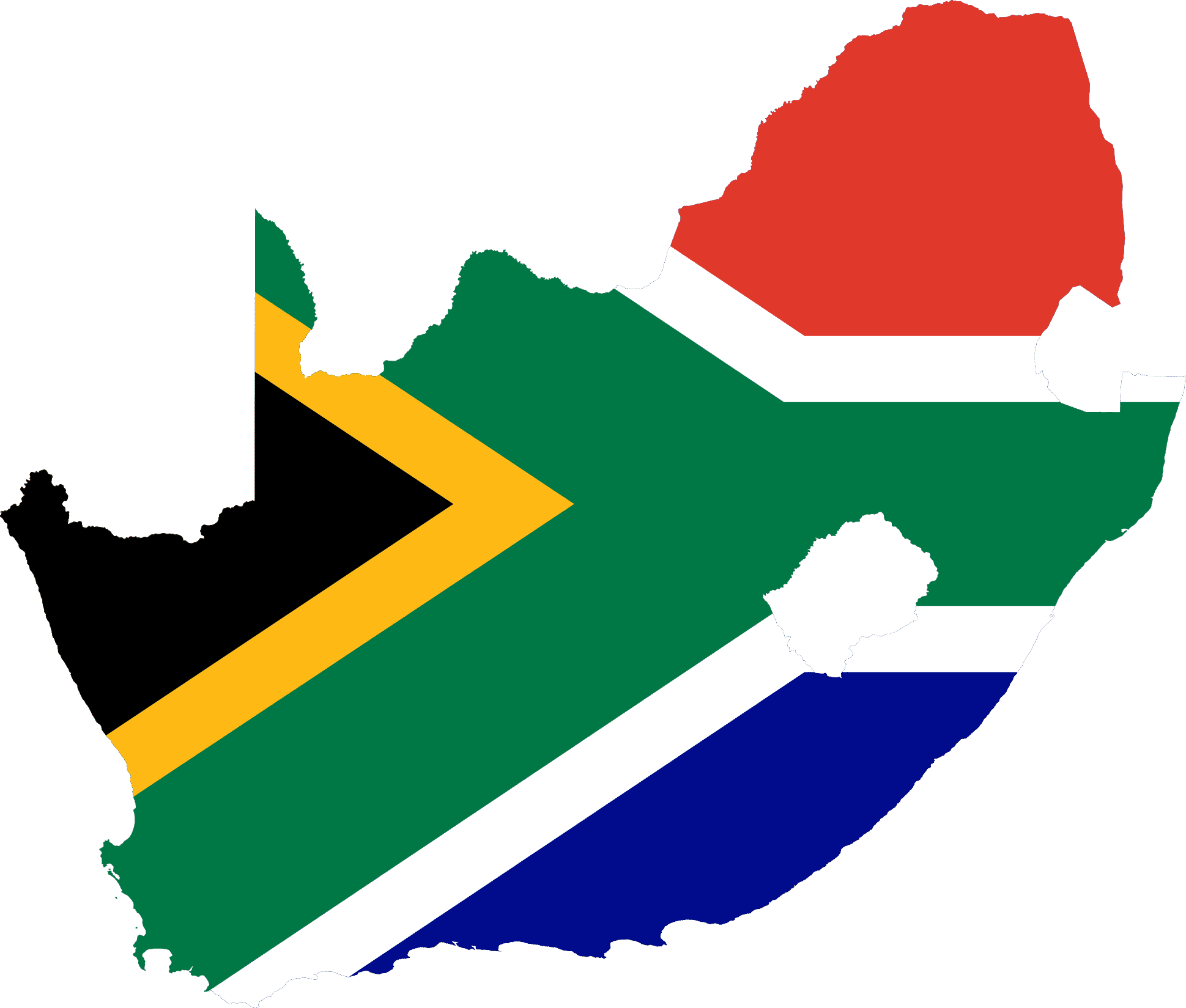 South African Flag in countries outline, National Map Flag, Mineral Wealth, red, white, blue, gold, green, black, machine pattern embroidery file - instant download — view 4