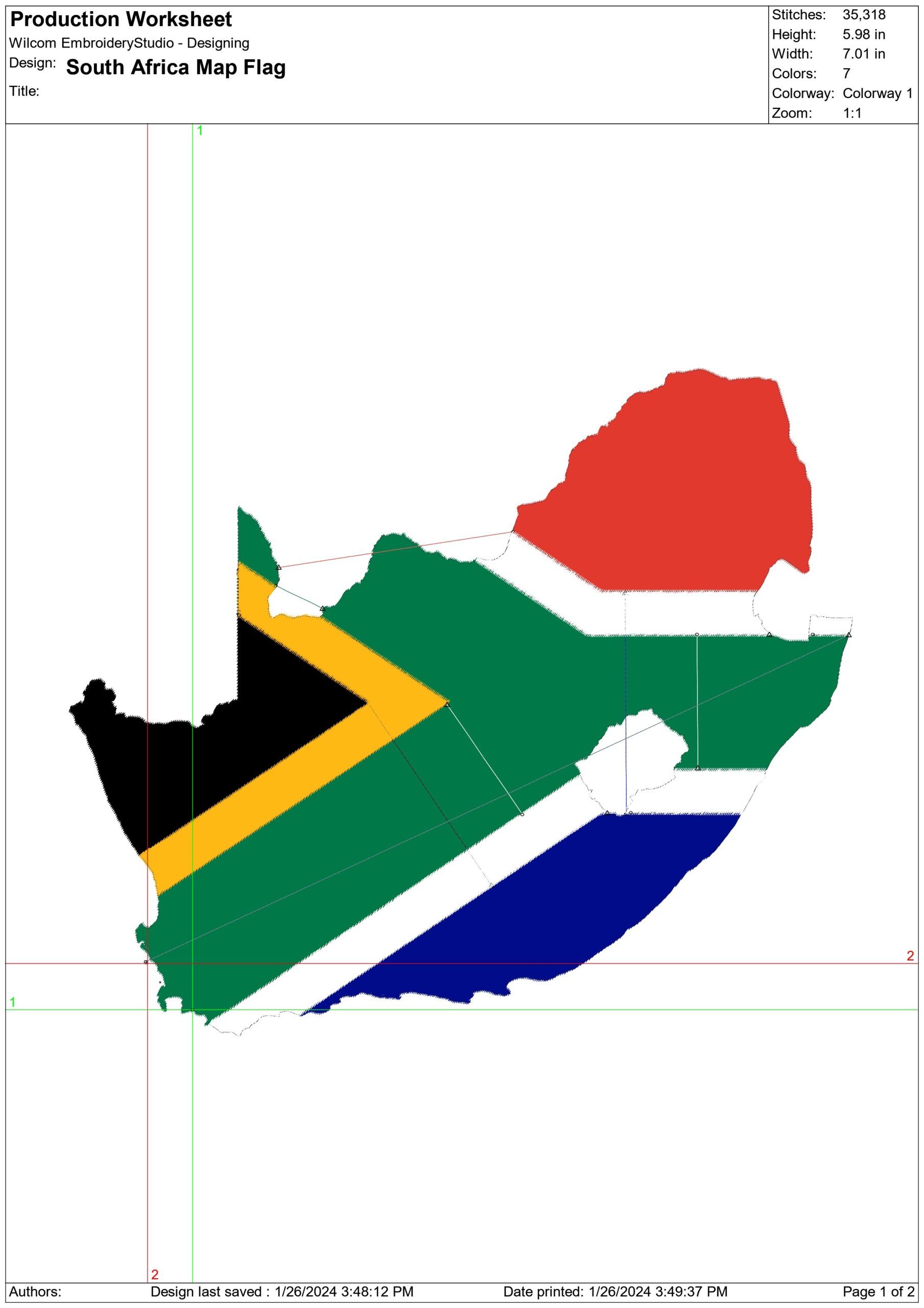 South African Flag in countries outline, National Map Flag, Mineral Wealth, red, white, blue, gold, green, black, machine pattern embroidery file - instant download — view 2