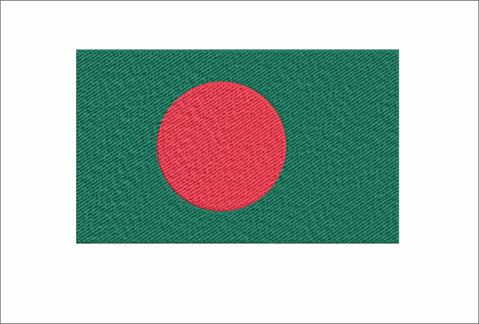 Bangladesh Map Flag in Country outline, National Map Flag, Red Circle and Green Background machine pattern embroidery file - instant download