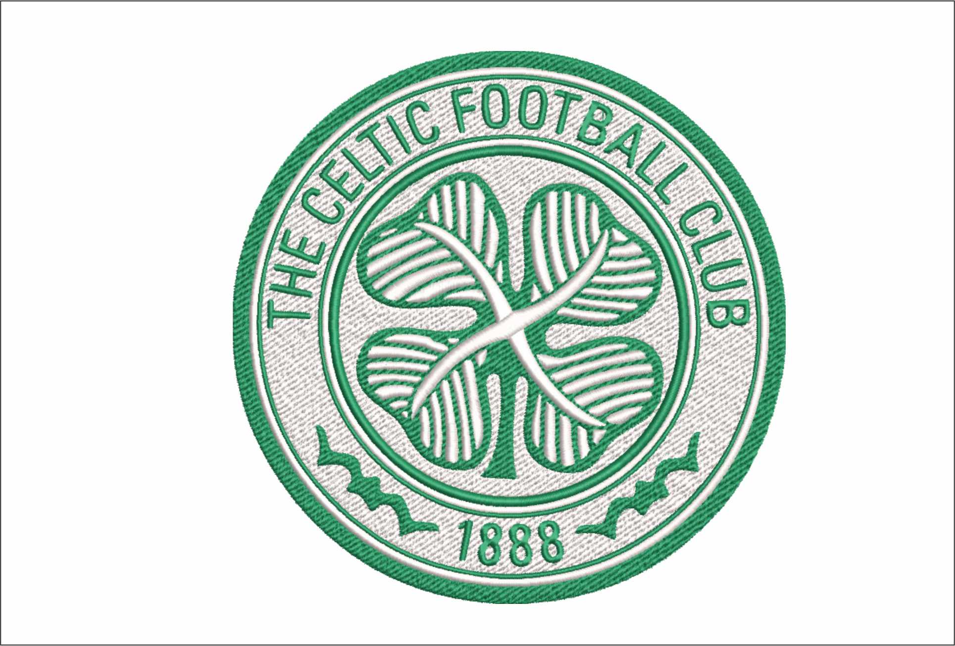 Celtic embroidery design - The Glasgow Green design machine pattern embroidery file instant download in a frame