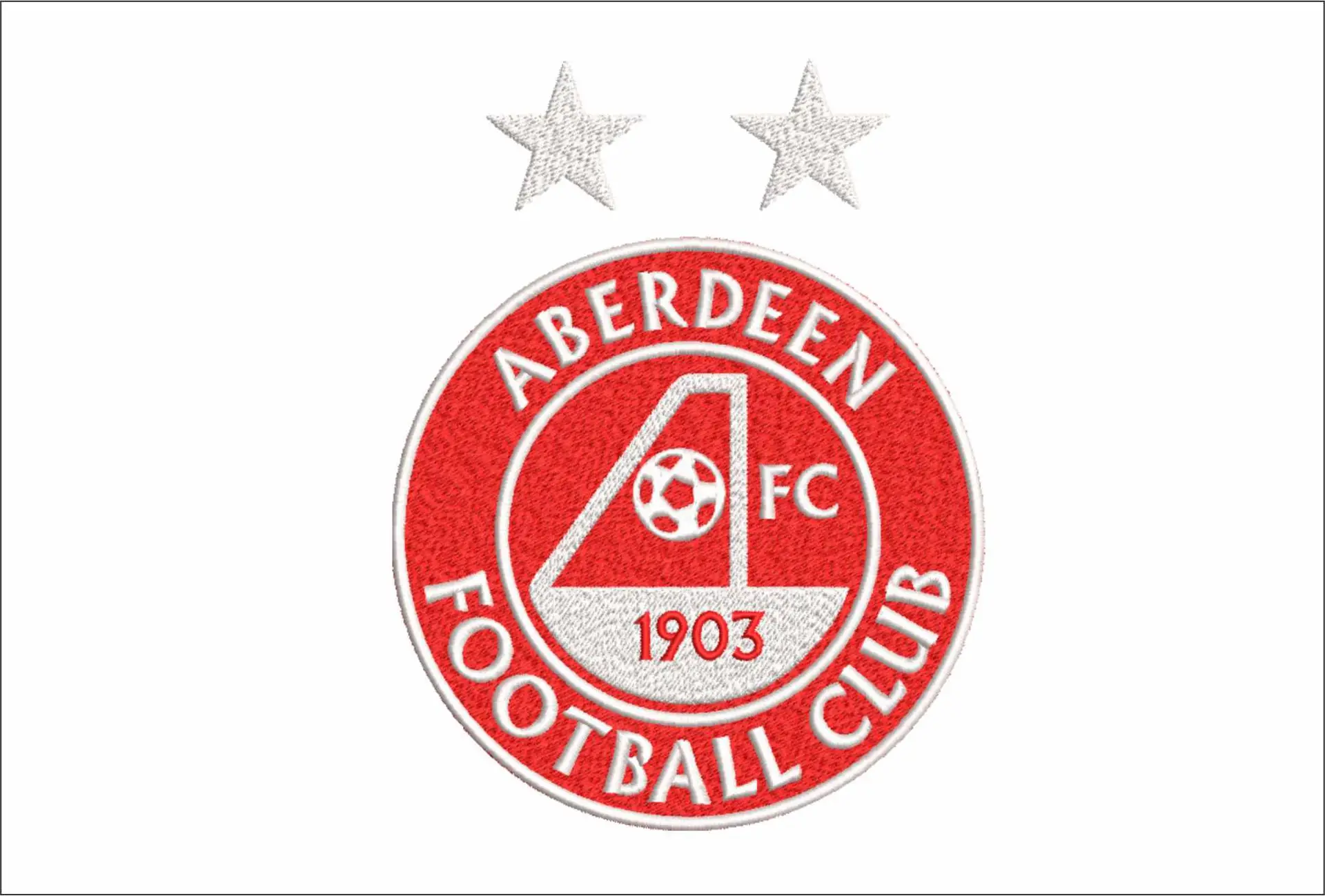 Aberdeen embroidery design - The Red and White design machine pattern embroidery file instant download in a frame