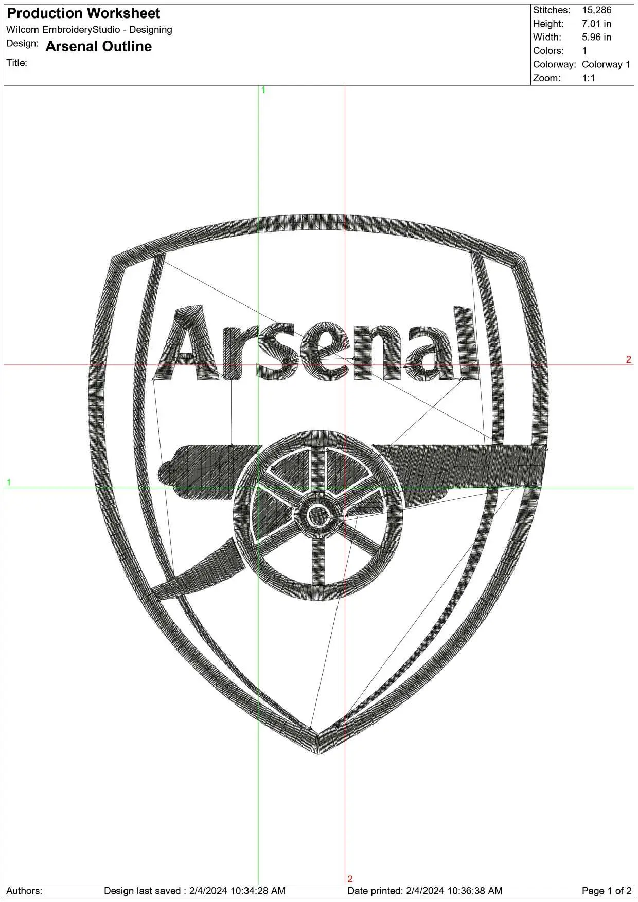 Arsenal Outline embroidery design - The Gunners design machine pattern Baby toddler embroidery file instant download in a frame — view 3