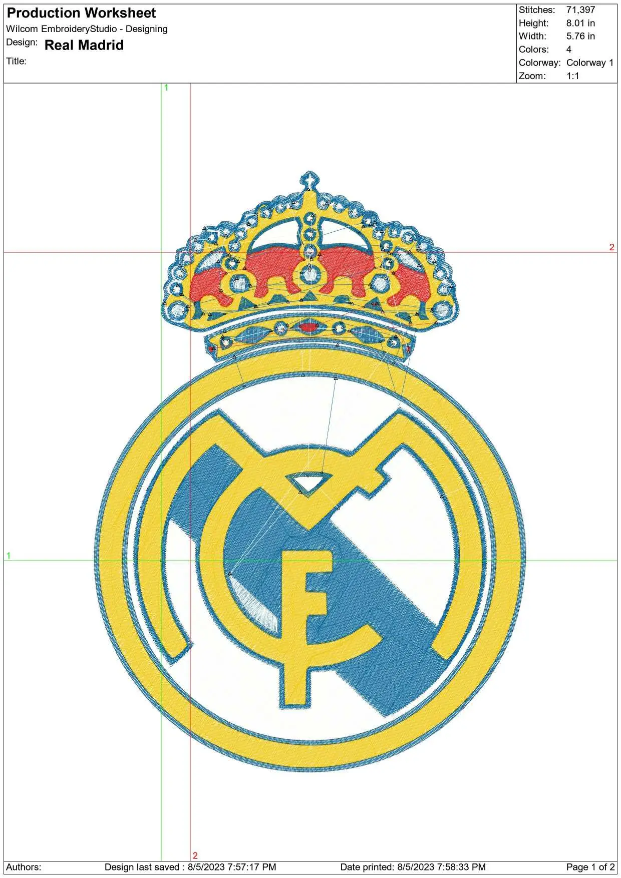Real Madrid embroidery design - One of Spain's greatest football teams The Blue and White design machine pattern embroidery file instant download in a frame — view 2