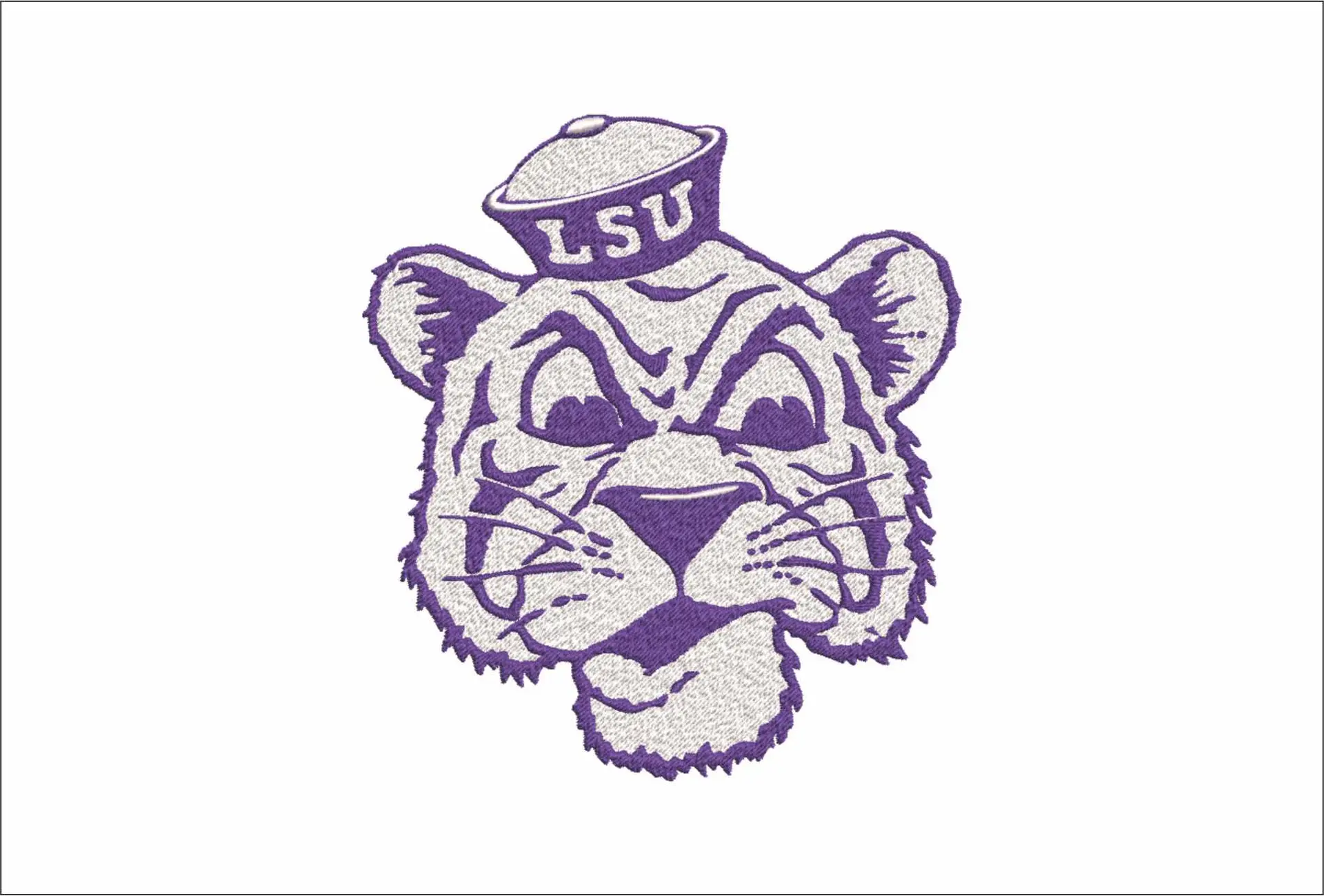 LSU Tigers 1955 Outline embroidery design - Fighting Tigers Logo - Louisiana State University Logo embroidery machine pattern embroidery file