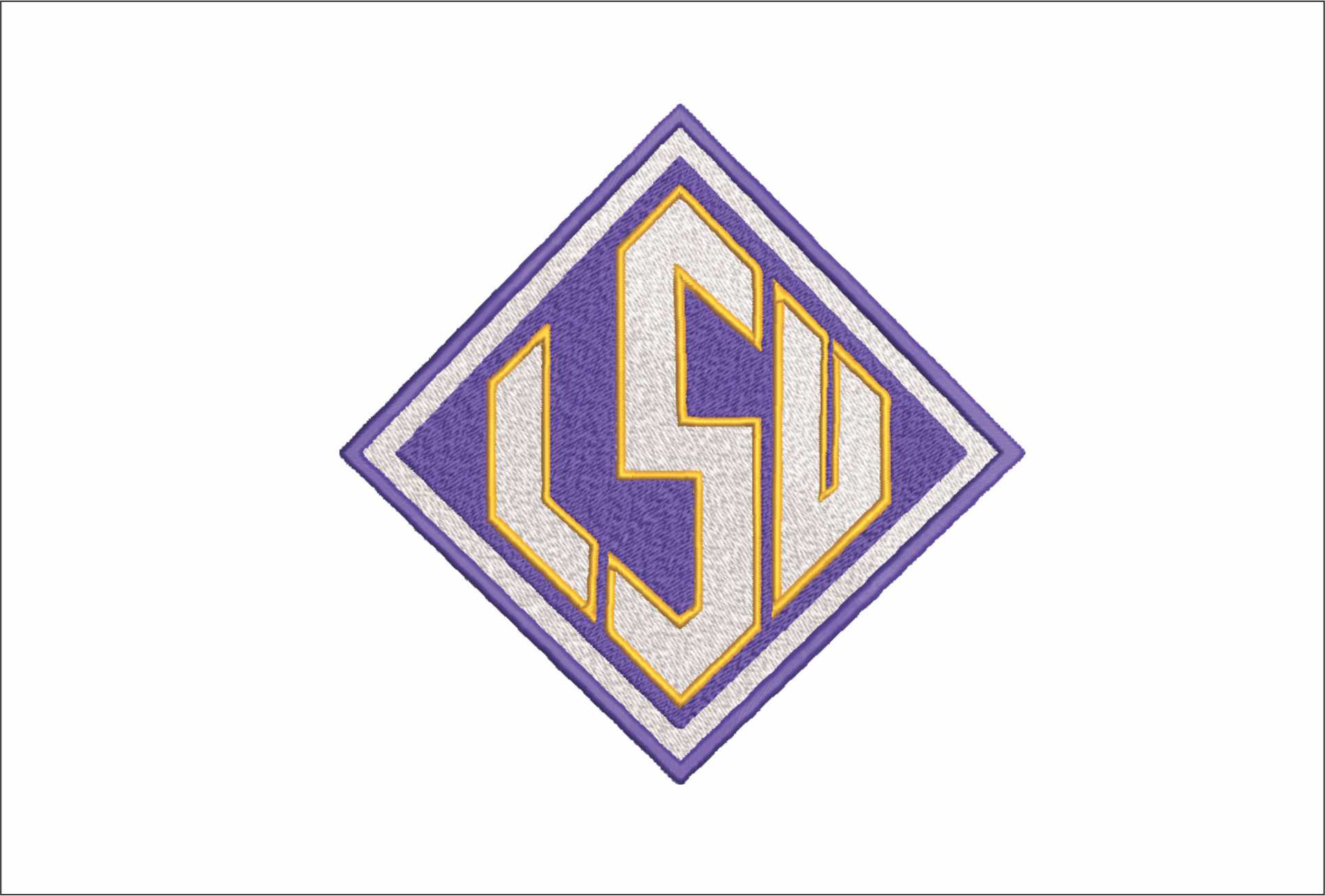 LSU Tigers Diamond embroidery design - Fighting Tigers Logo - Louisiana State University Logo embroidery machine pattern embroidery file - instant download in a frame