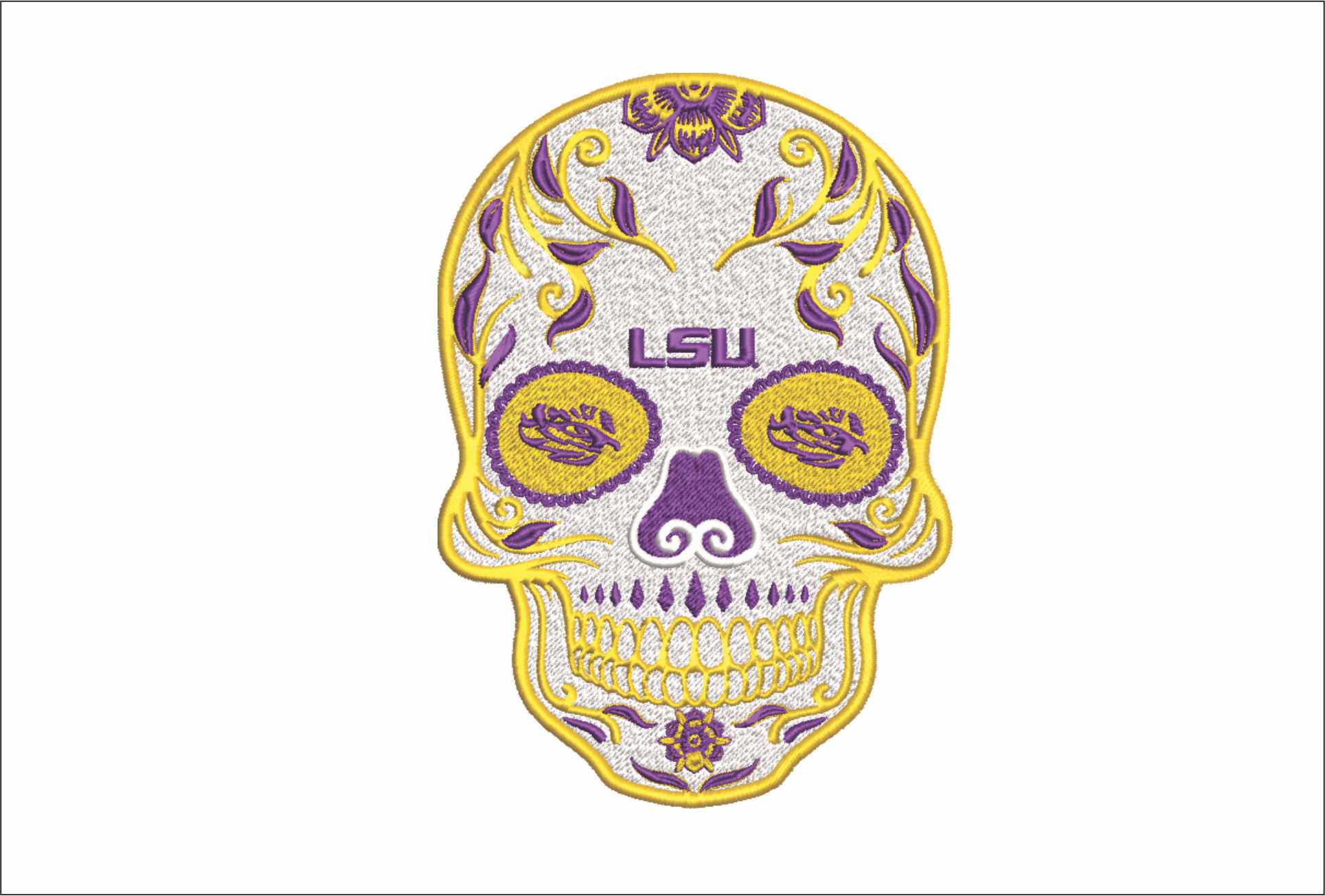 LSU Fighting Tigers Mexican embroidery design - Fighting Tigers Logo - Louisiana State University Football College Logo embroidery machine  pattern embroidery file - instant download in a frame