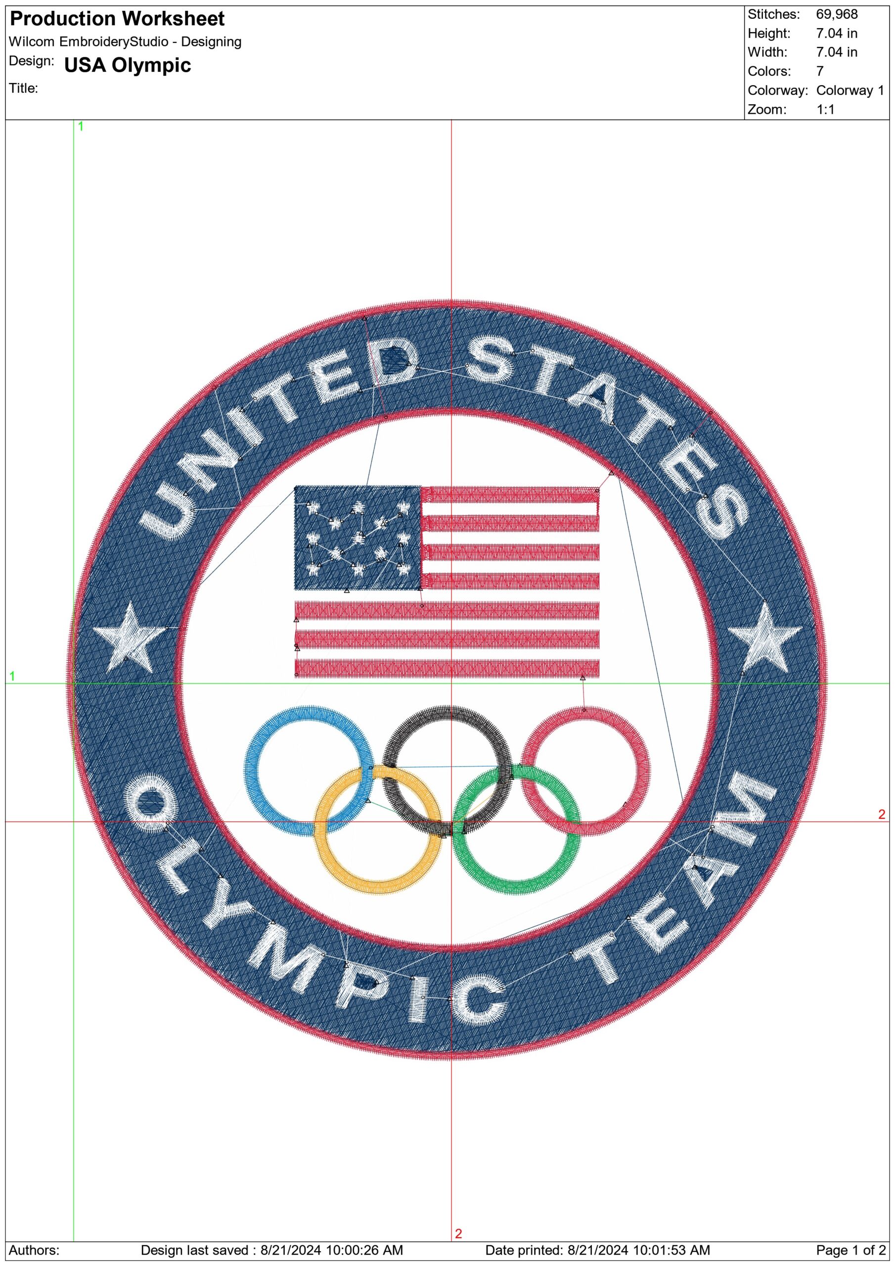 Team USA Emblem embroidery design - Paris 2024 - Olympic committee  Logo  embroidery machine  pattern embroidery file - instant download — view 2