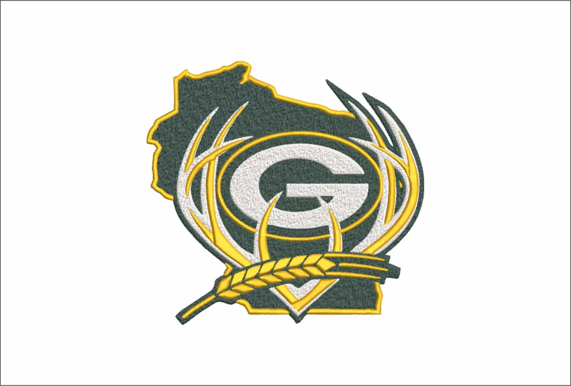 Green Bay Packers Corn NFL embroidery design -Lambeau Field Green Bay Wisconsin Stadium men's football embroidery machine pattern embroidery file - instant download