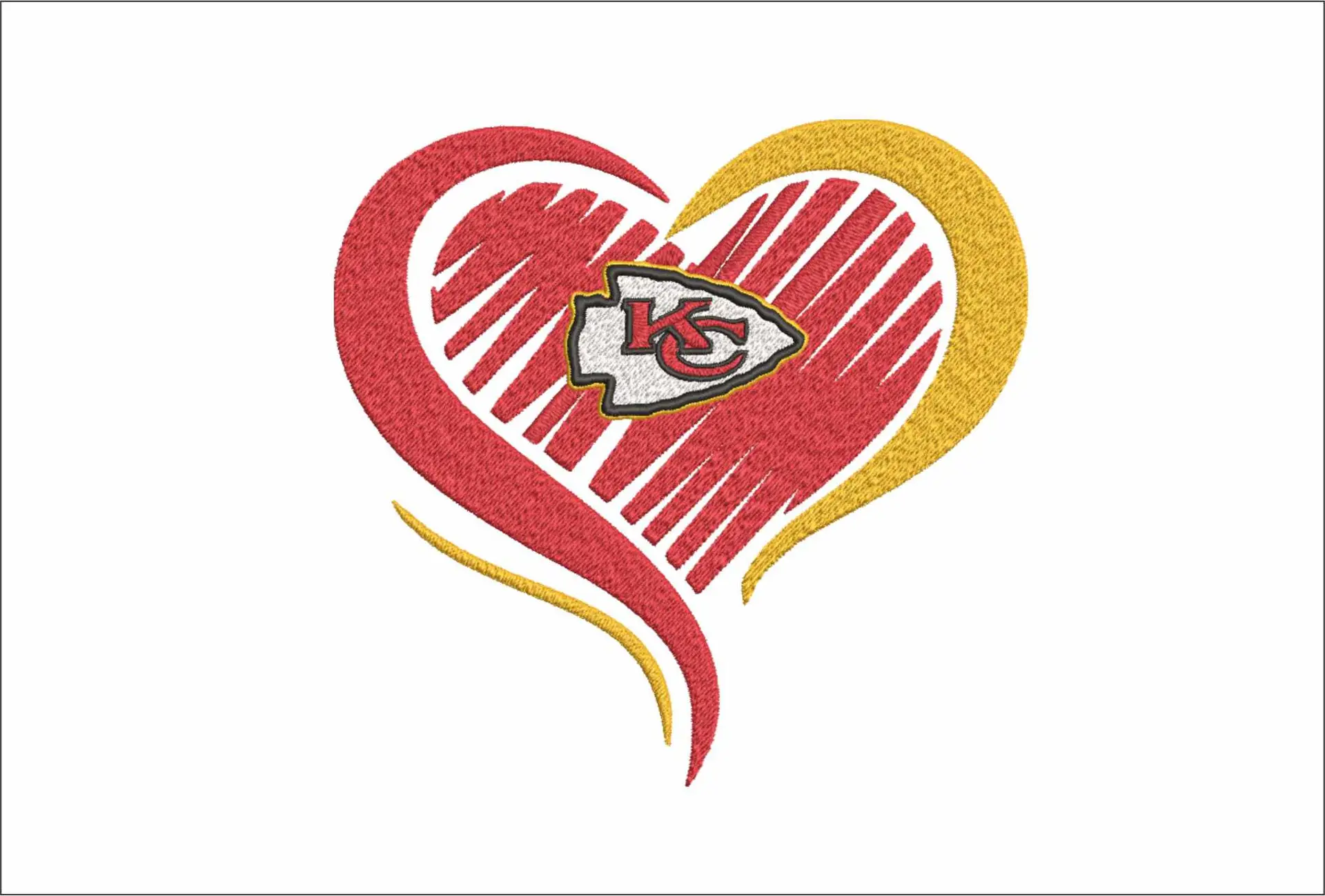 Kansas City Chiefs Love NFL embroidery design -Arrowhead Stadium men's football embroidery machine pattern embroidery file - instant download