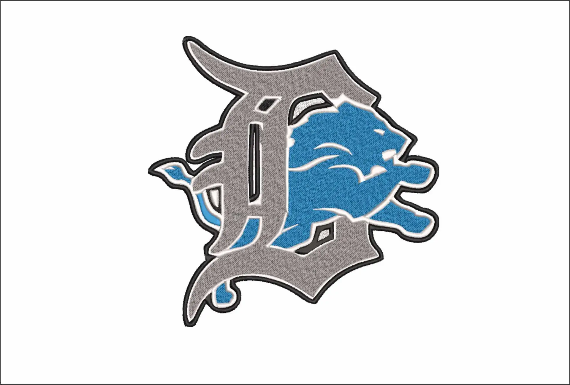 Detroit Lions D NFL embroidery design -Ford Field Detroit Michigan Stadium men's football embroidery machine pattern embroidery file - instant download