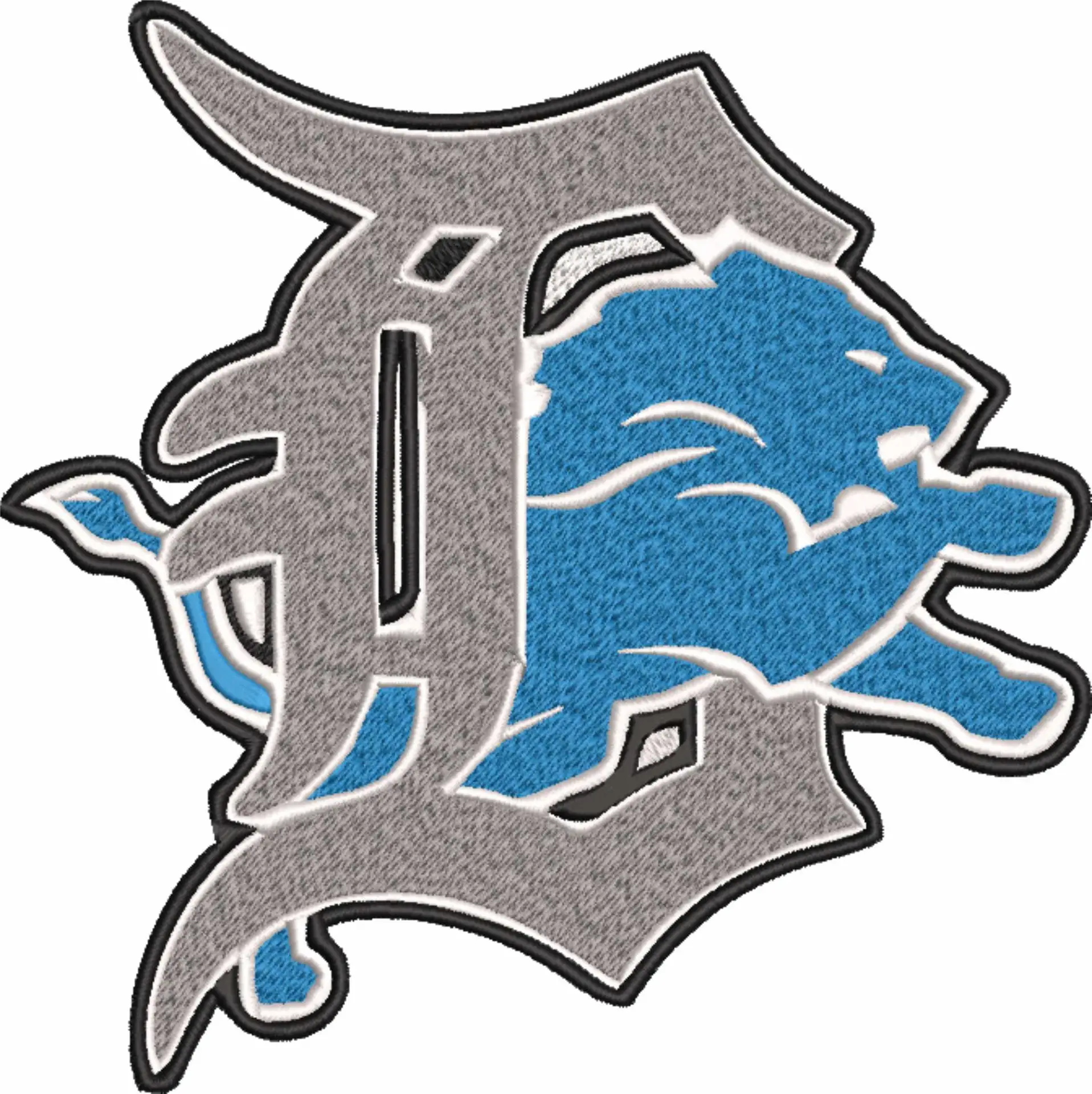 Detroit Lions D NFL embroidery design -Ford Field Detroit Michigan Stadium men's football embroidery machine pattern embroidery file - instant download — view 4