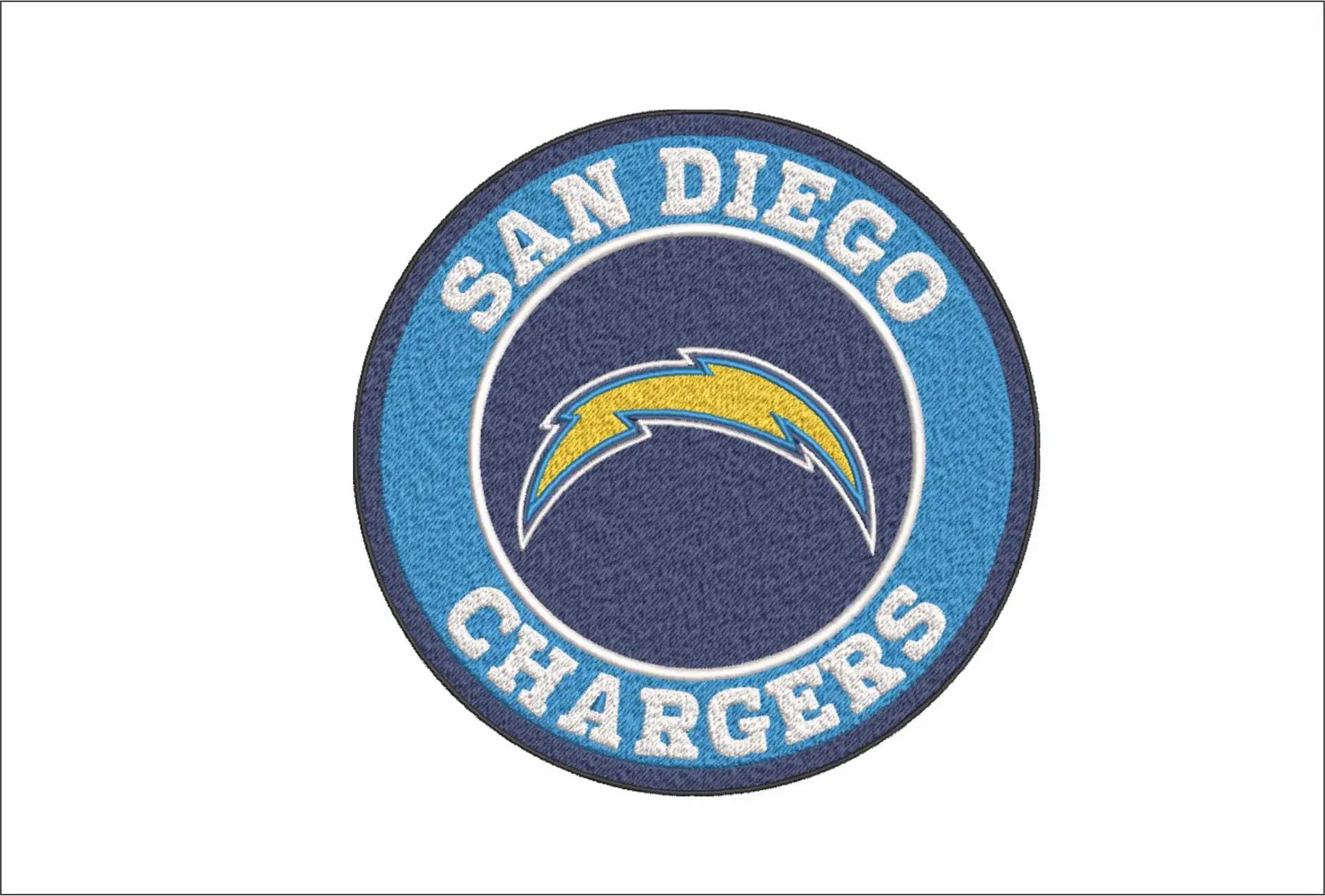 Los Angeles Chargers emblem NFL embroidery design -Sofi men's football embroidery machine pattern embroidery file - instant download