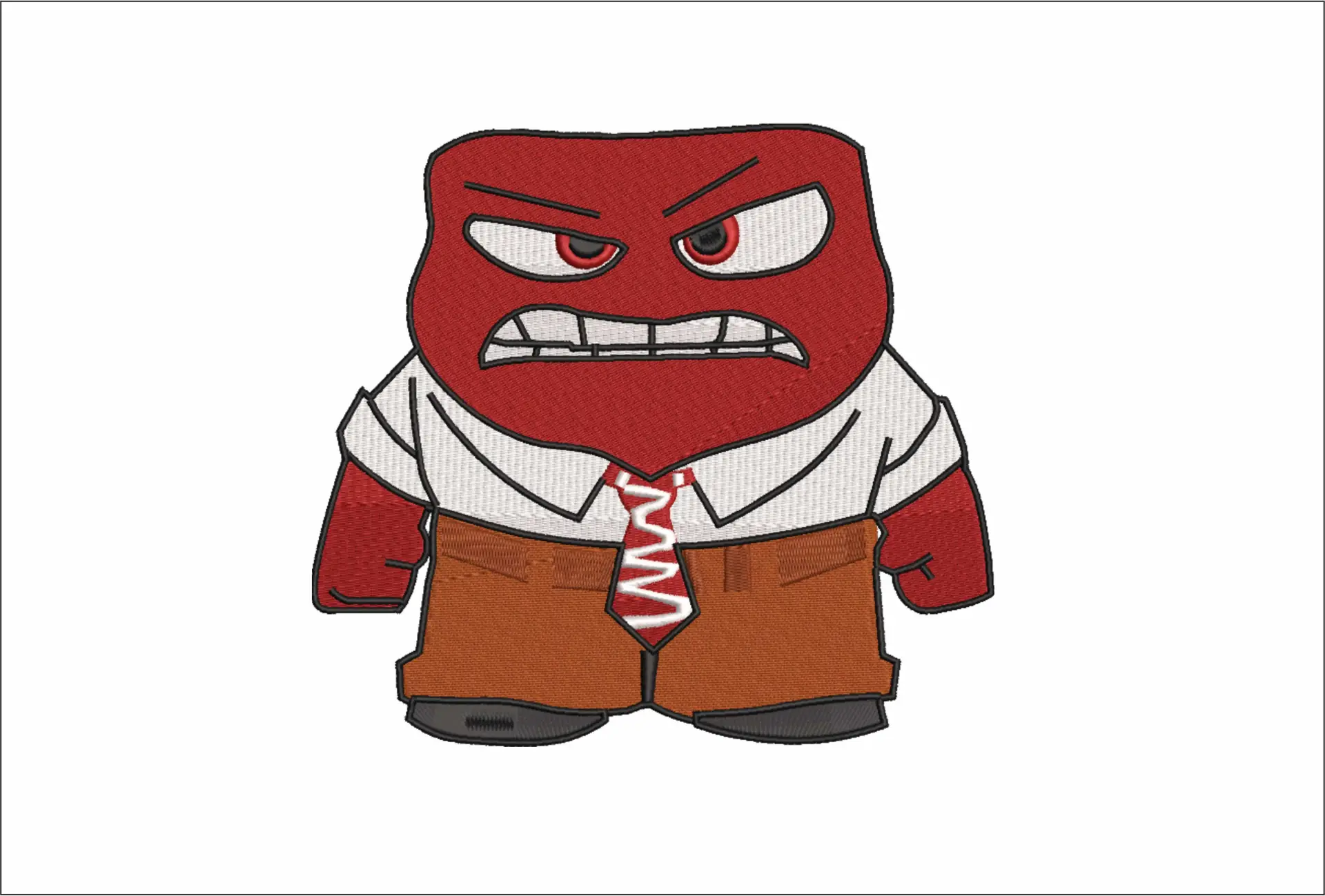 Inside Out - Anger - Disney Films embroidery design - embroidery file - instant download in a frame