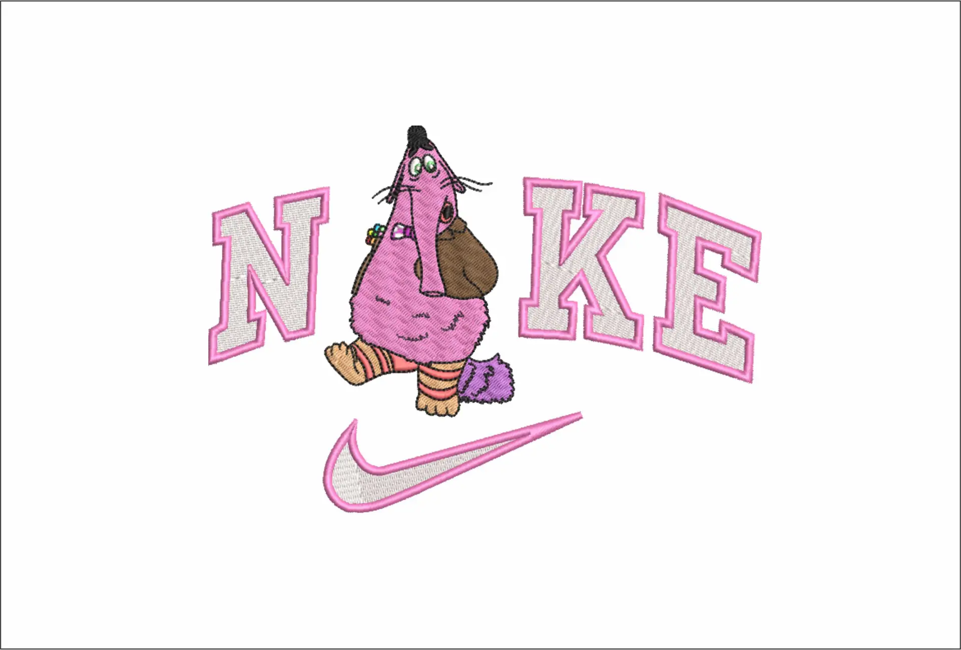 Nike Inside Out Bing Bong - Disney Films embroidery design - embroidery file - instant download in a frame