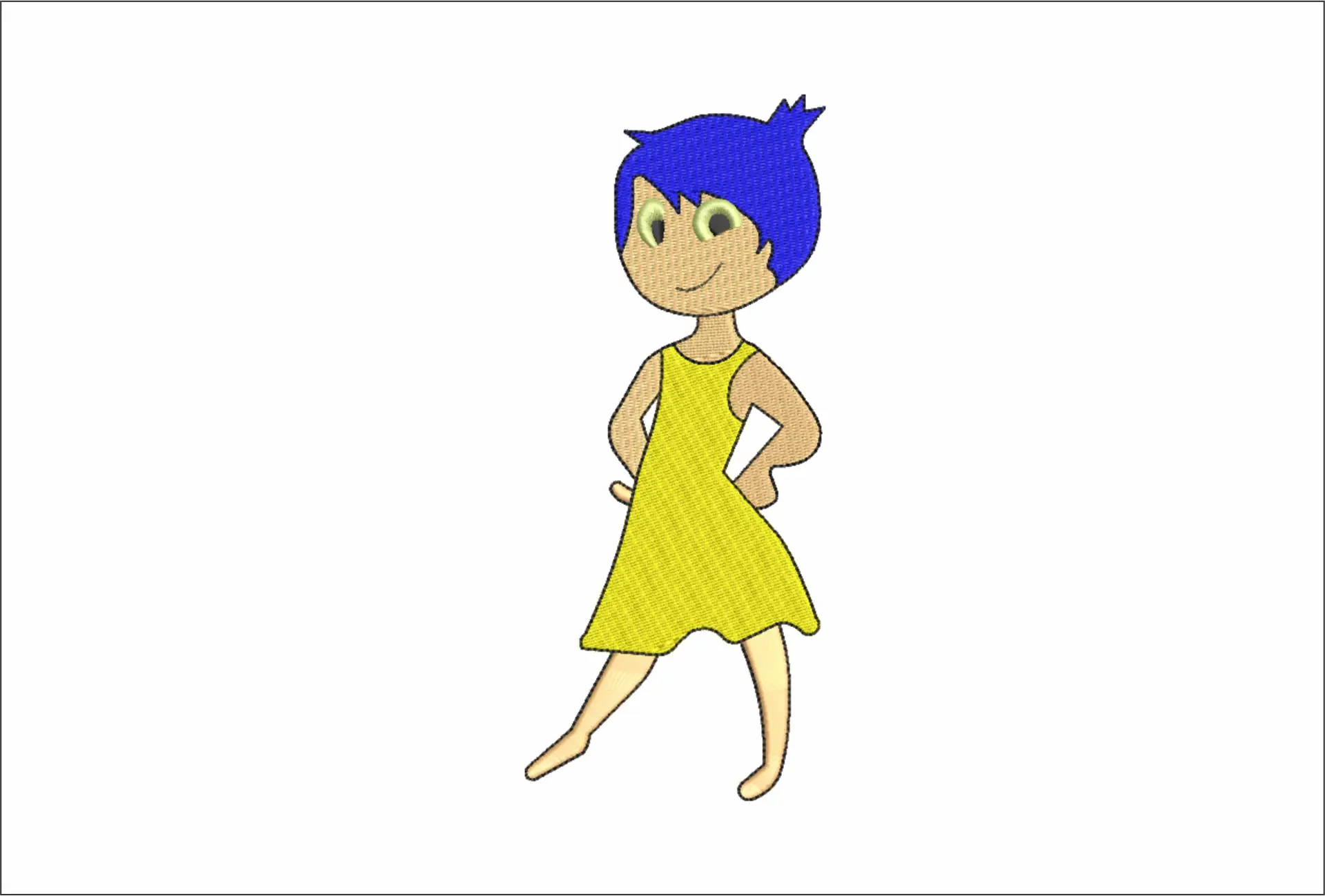 Inside Out Joy - Disney Films embroidery design - embroidery file - instant download