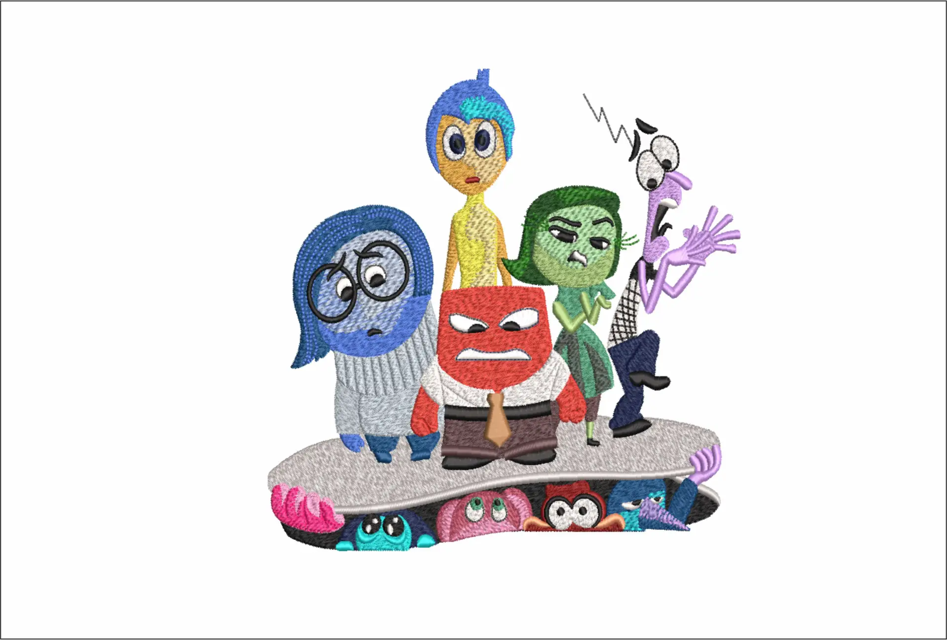 Inside Out - Disney Films embroidery design - embroidery file - instant download