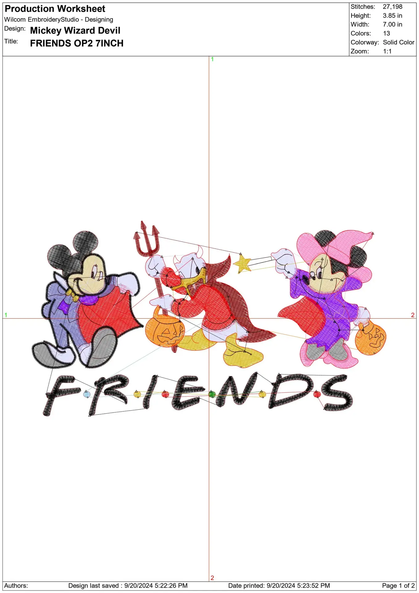 Mickey Minnie Donald Wizard Devil - Halloween embroidery design - embroidery file - instant download — view 2
