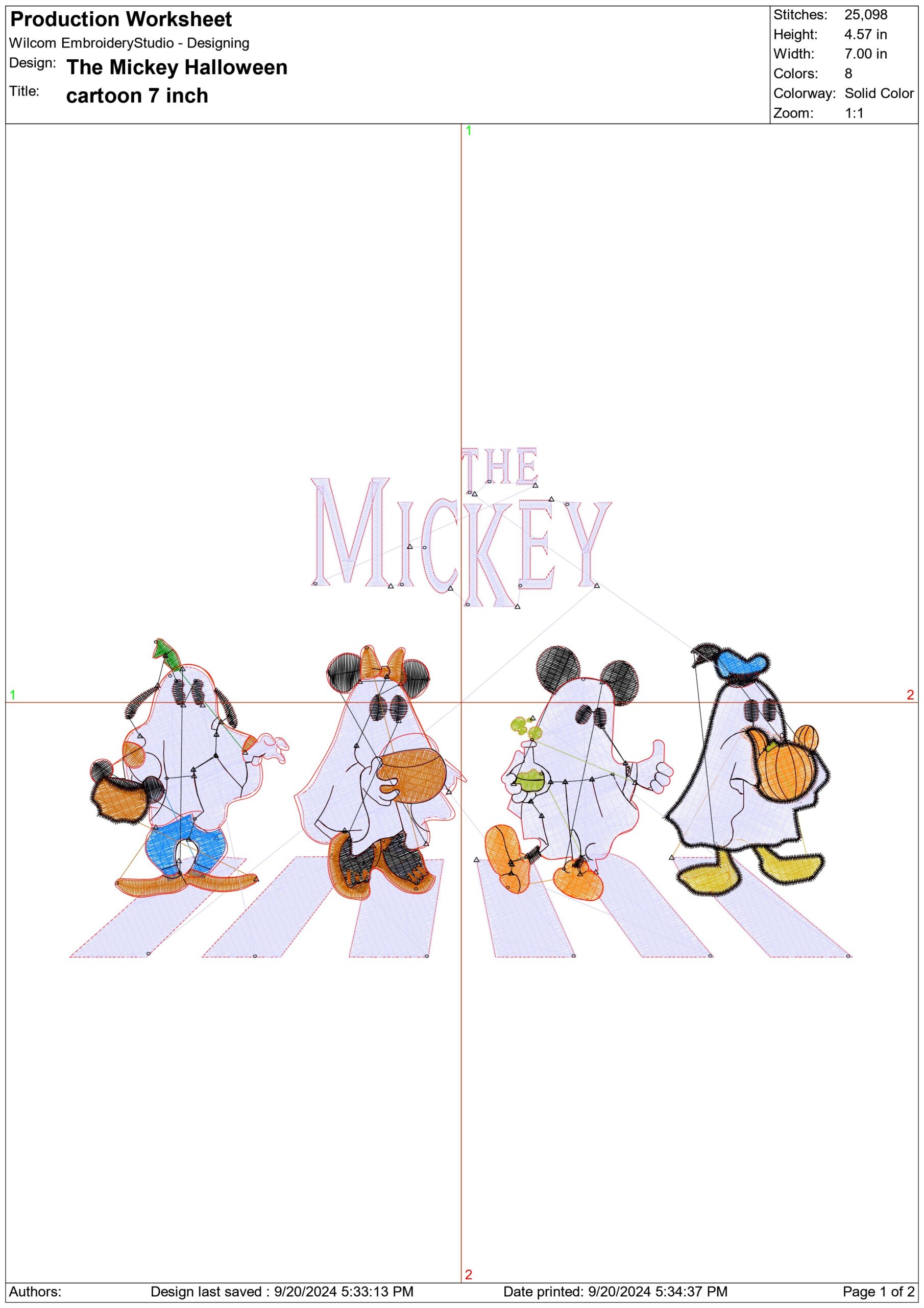 The Mickey - Halloween embroidery design - embroidery file - instant download — view 2