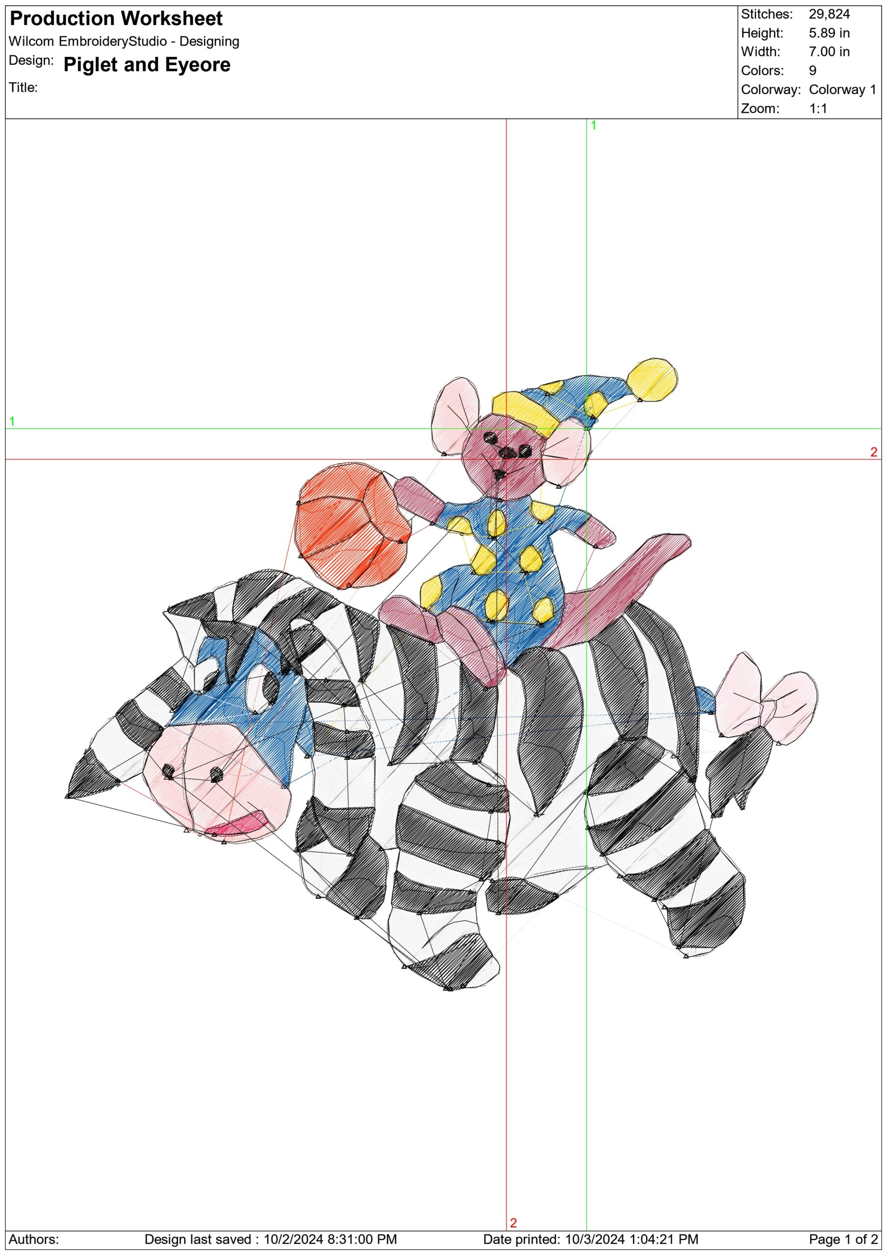 Piglet and Eeyore - Halloween embroidery design - embroidery file - instant download — view 2
