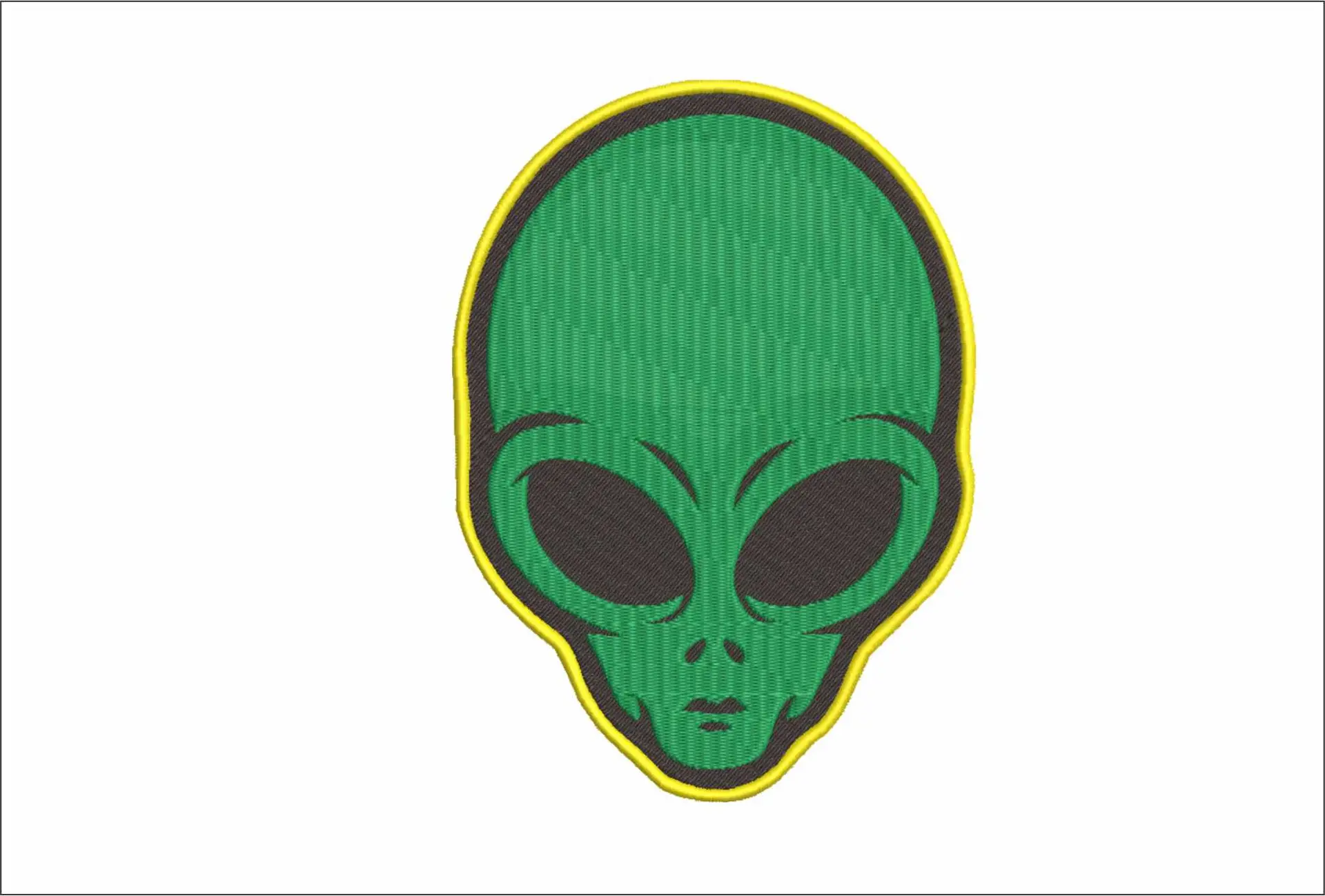 Alien Head - Halloween embroidery design - embroidery file - instant download