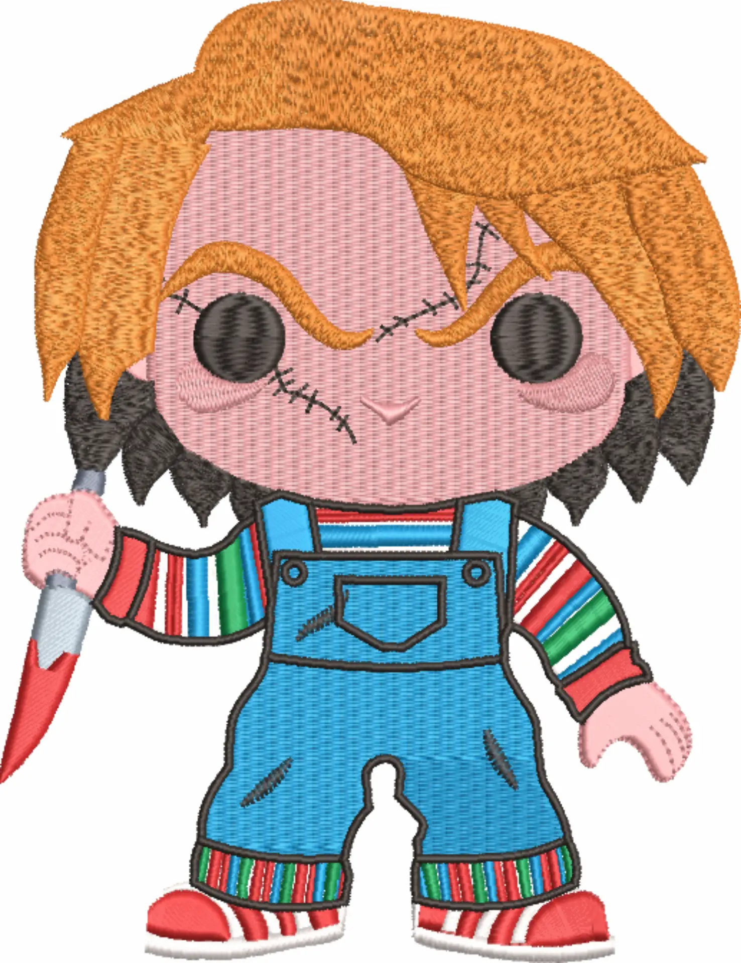Chucky Cartoon - Halloween embroidery design - embroidery file - instant download