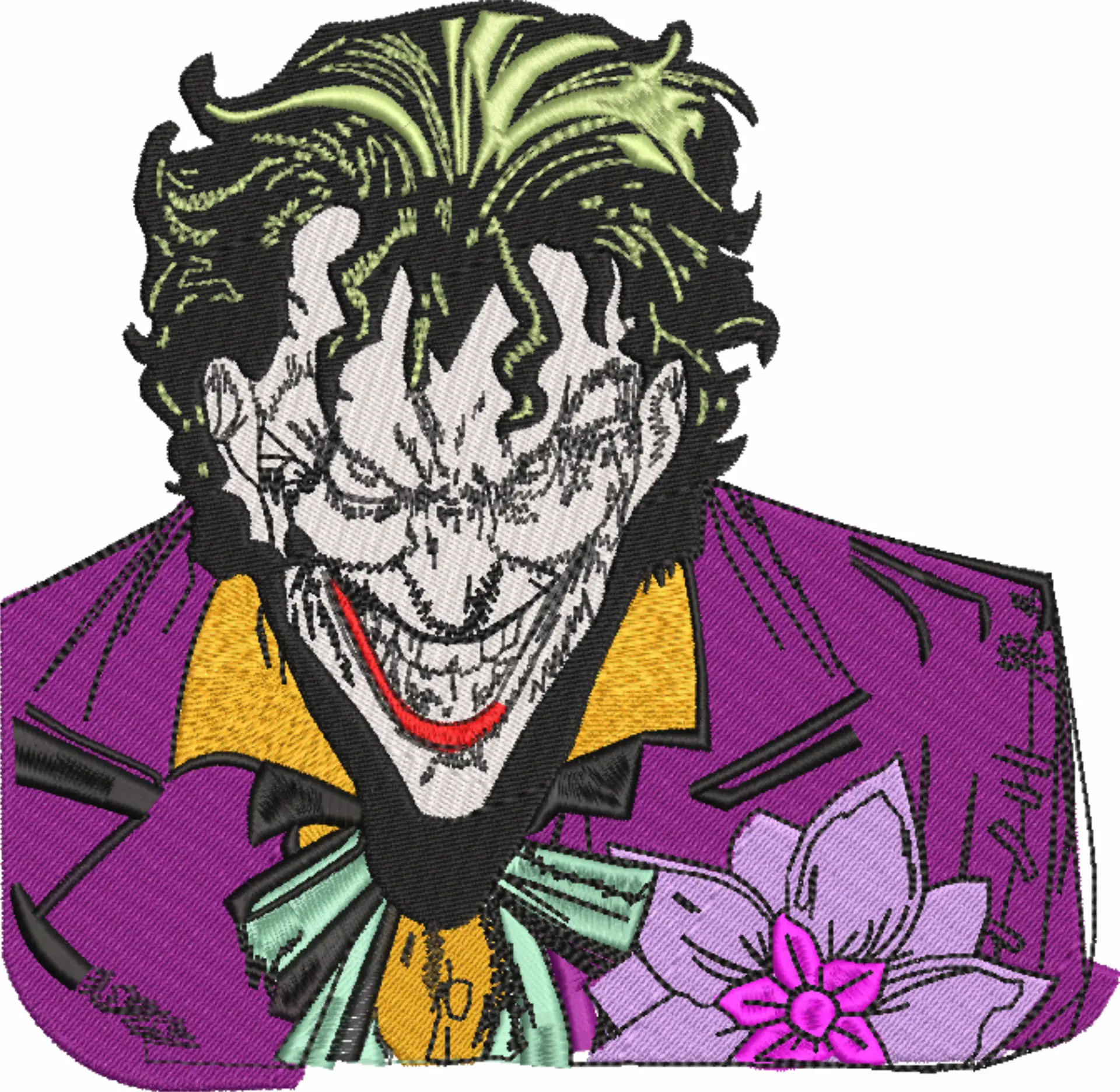 Joker Smile - Halloween embroidery design - embroidery file - instant download