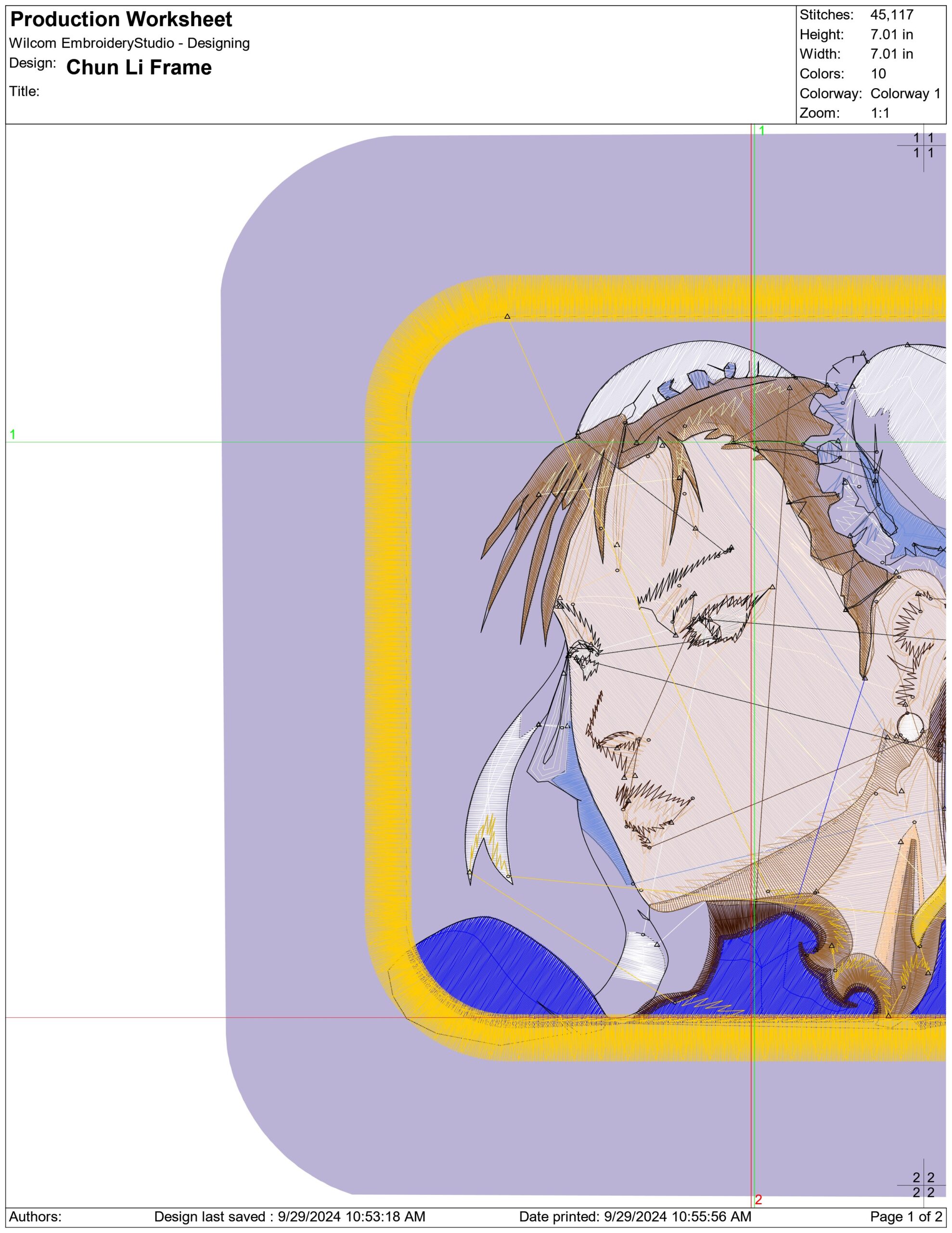 Chun Li - Halloween embroidery design - embroidery file - instant download — view 3