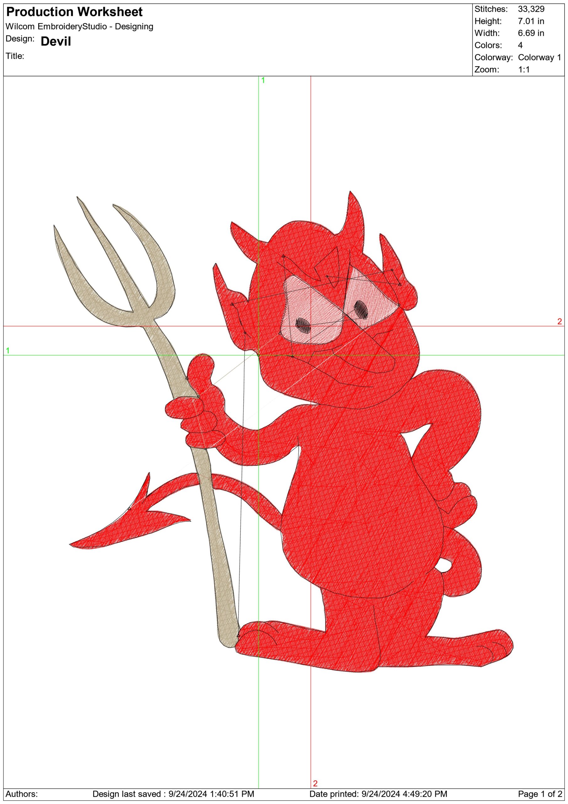 Devil - Halloween embroidery design - embroidery file - instant download — view 2