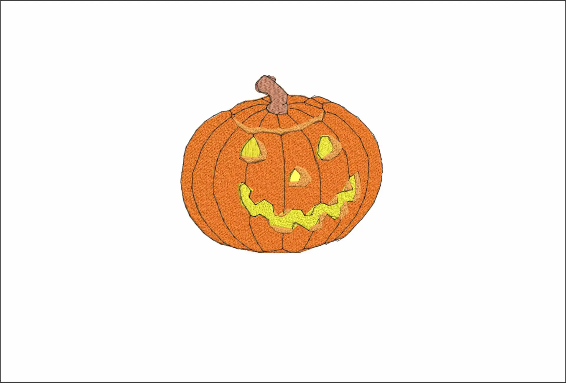 Halloween Pumpkin - Halloween embroidery design - embroidery file - instant download