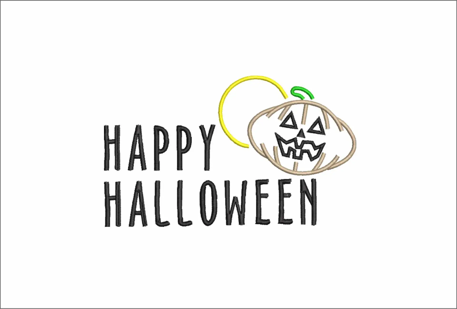Happy Halloween - Halloween embroidery design - embroidery file - instant download