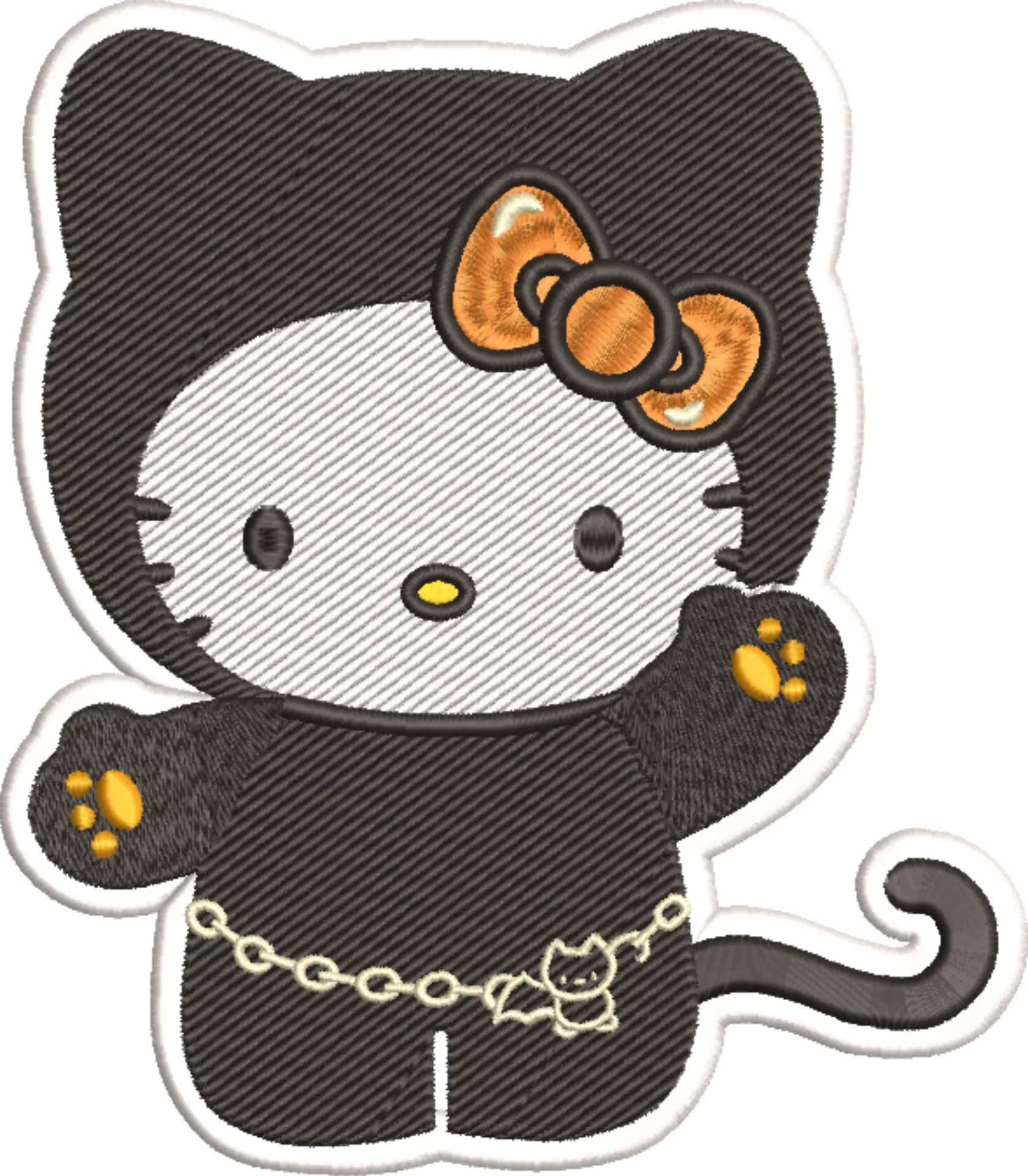Hello Kitty Batman - Halloween embroidery design - embroidery file - instant download