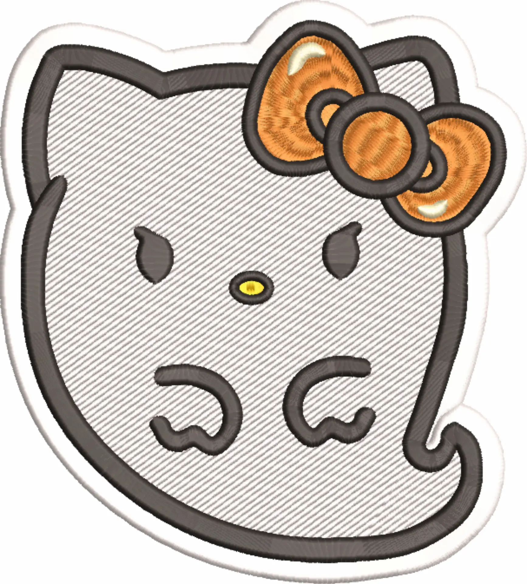 Hello Kitty Ghost - Halloween embroidery design - embroidery file - instant download