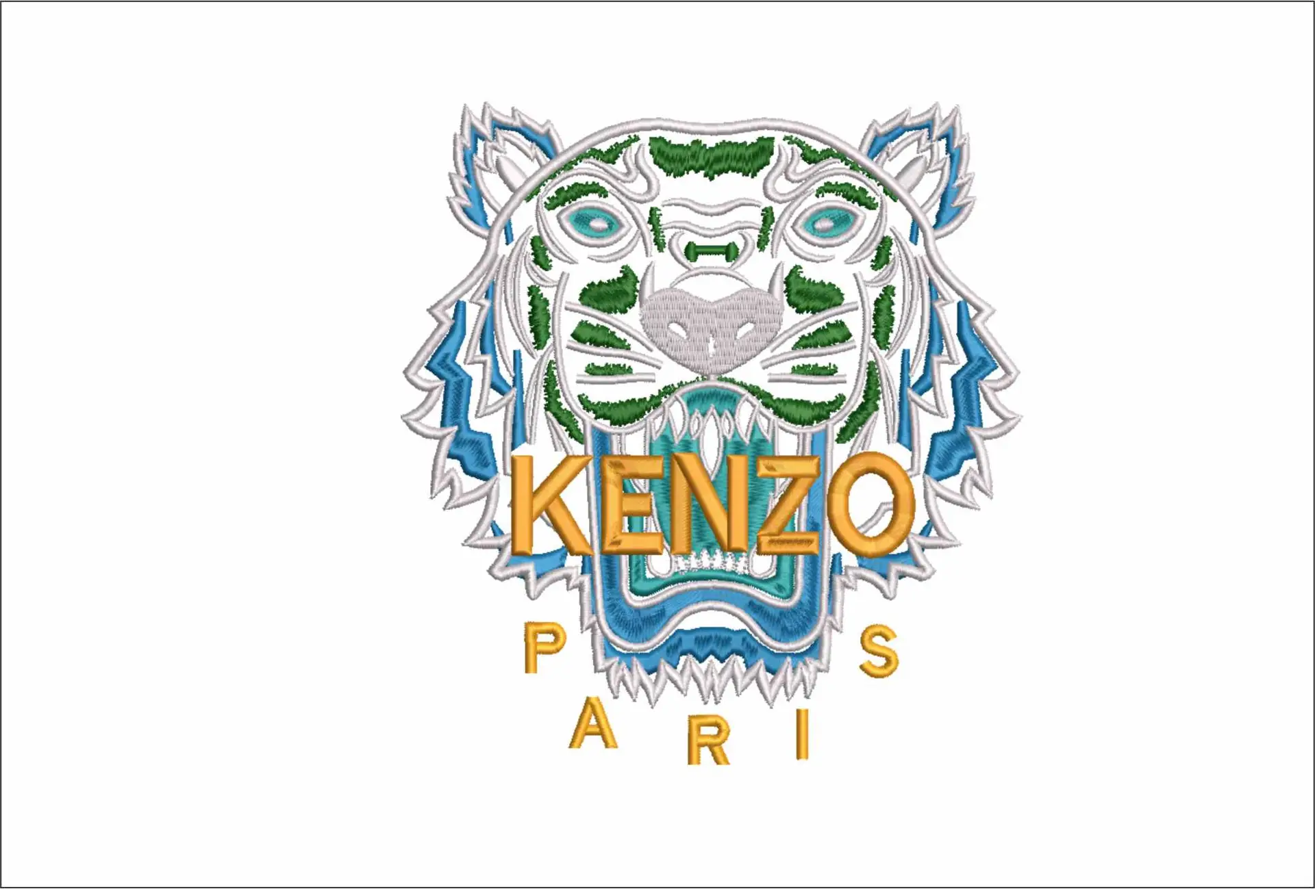 Kenzo Lucky Tiger - Halloween embroidery design - embroidery file - instant download
