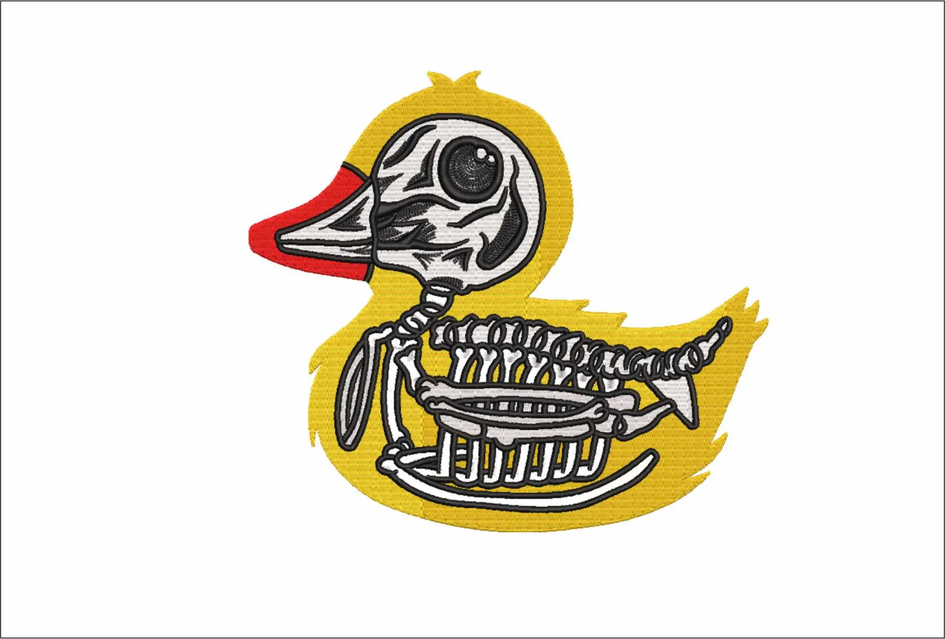 Skeleton Duck - Halloween embroidery design - embroidery file - instant download
