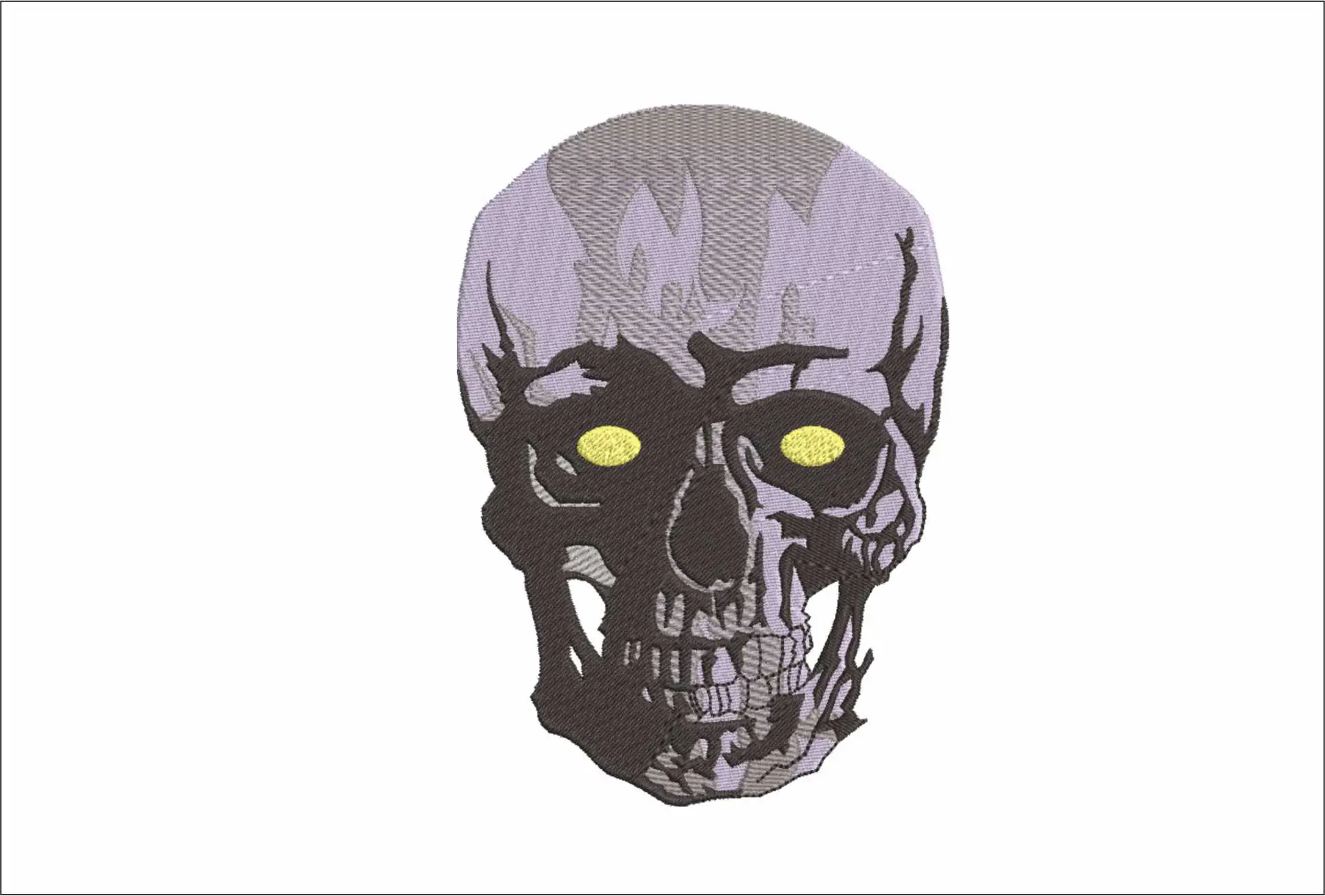 Skeleton Head - Halloween embroidery design - embroidery file - instant download
