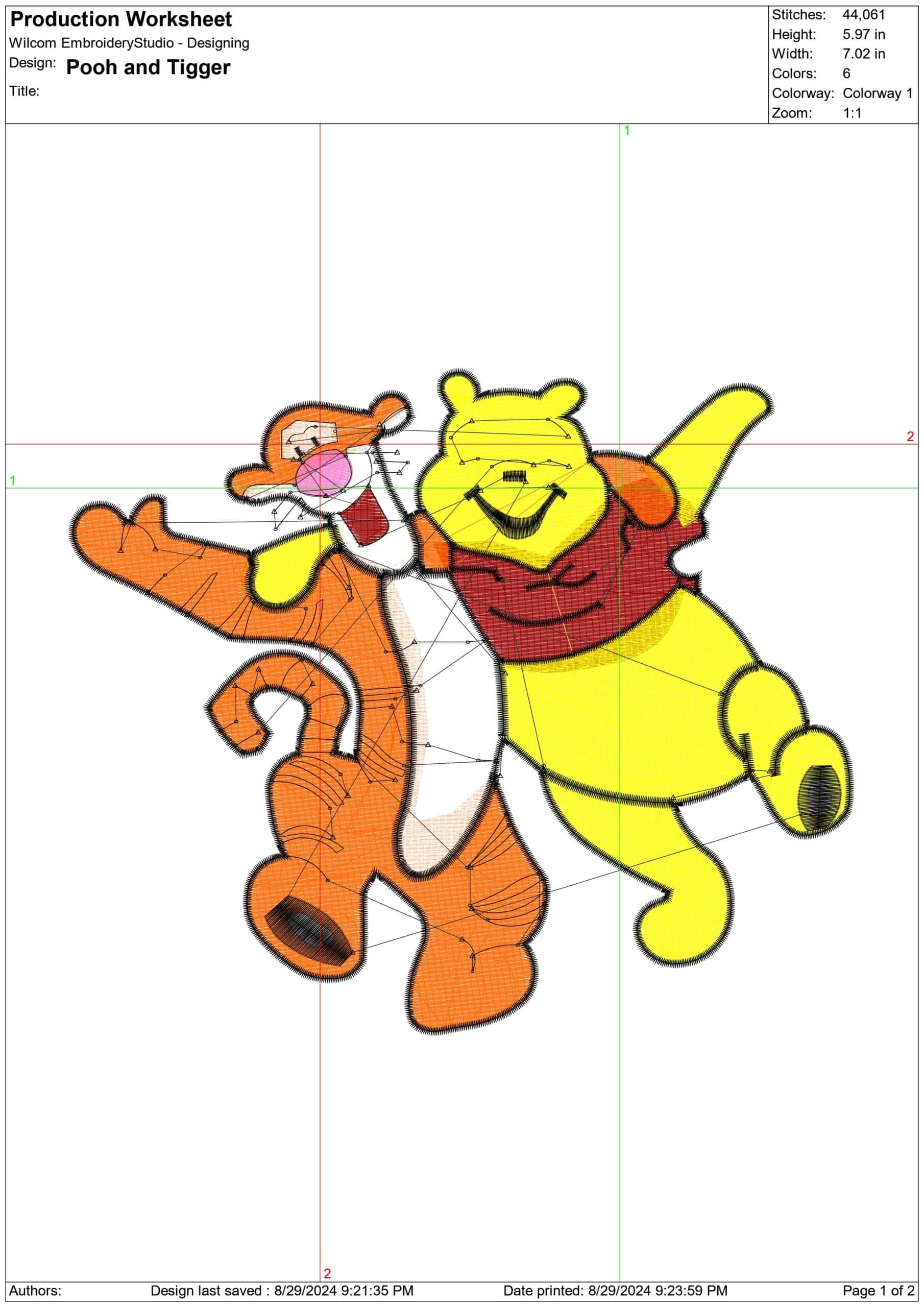 Pooh Tigger - Halloween embroidery design - embroidery file - instant download — view 2