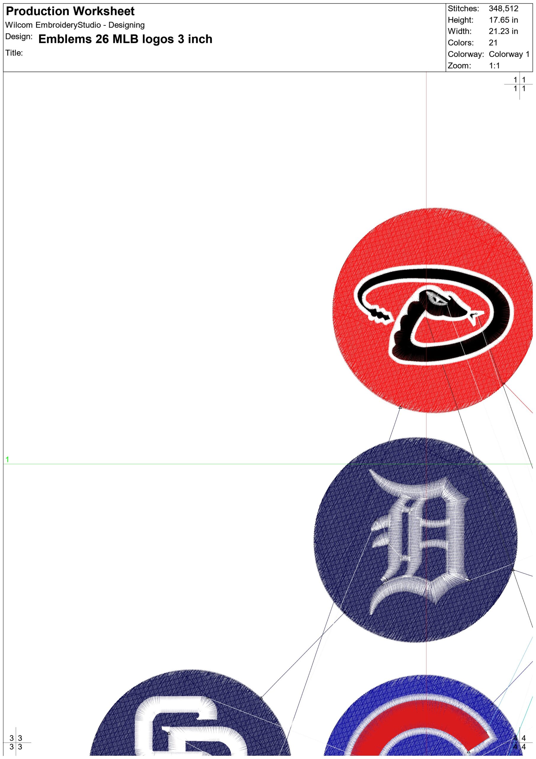 26 Major league Baseball logo - MLB embroidery machine pattern embroidery file - 1 size (3 inch approx) instant download — view 6