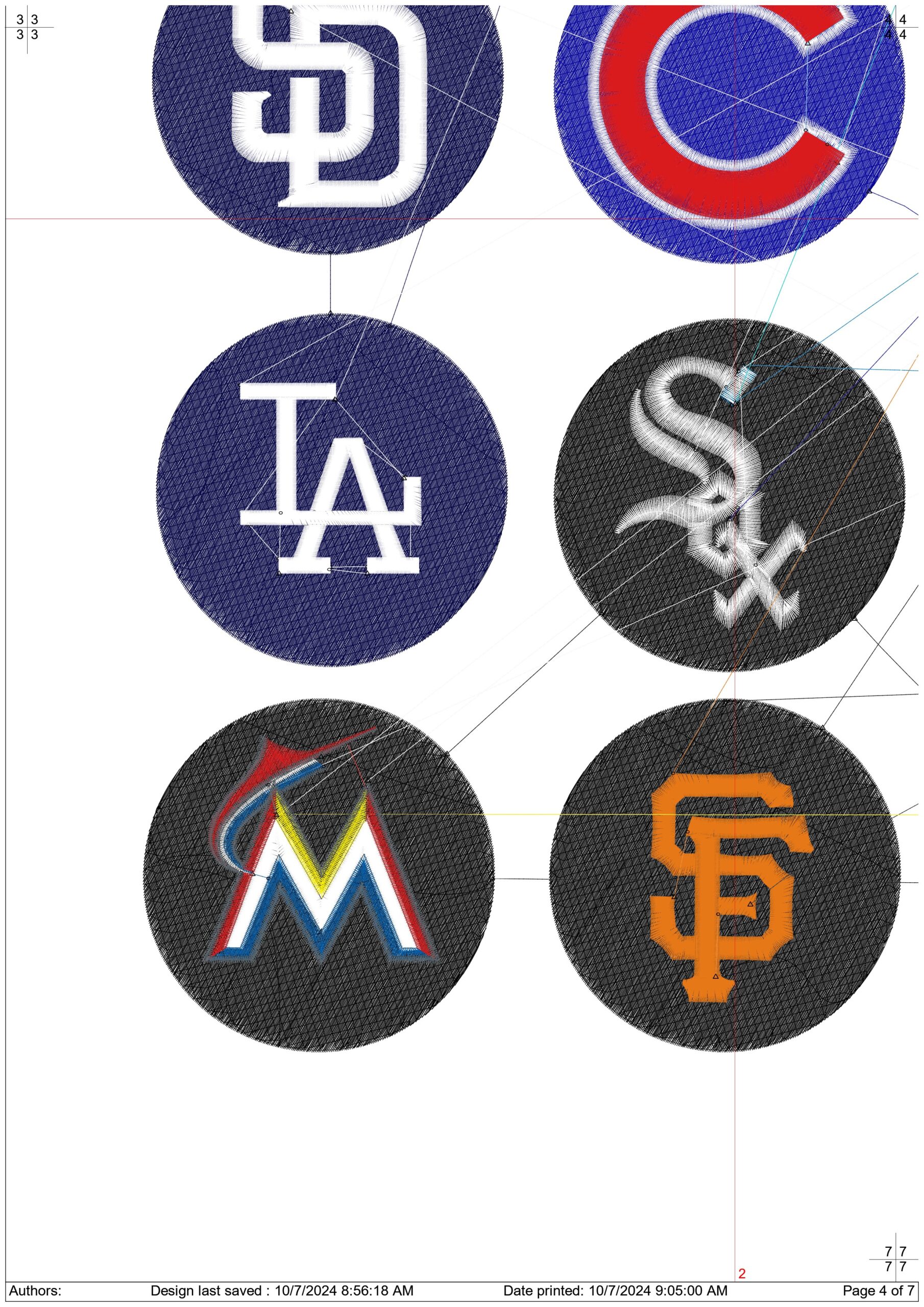 26 Major league Baseball logo - MLB embroidery machine pattern embroidery file - 1 size (3 inch approx) instant download — view 4