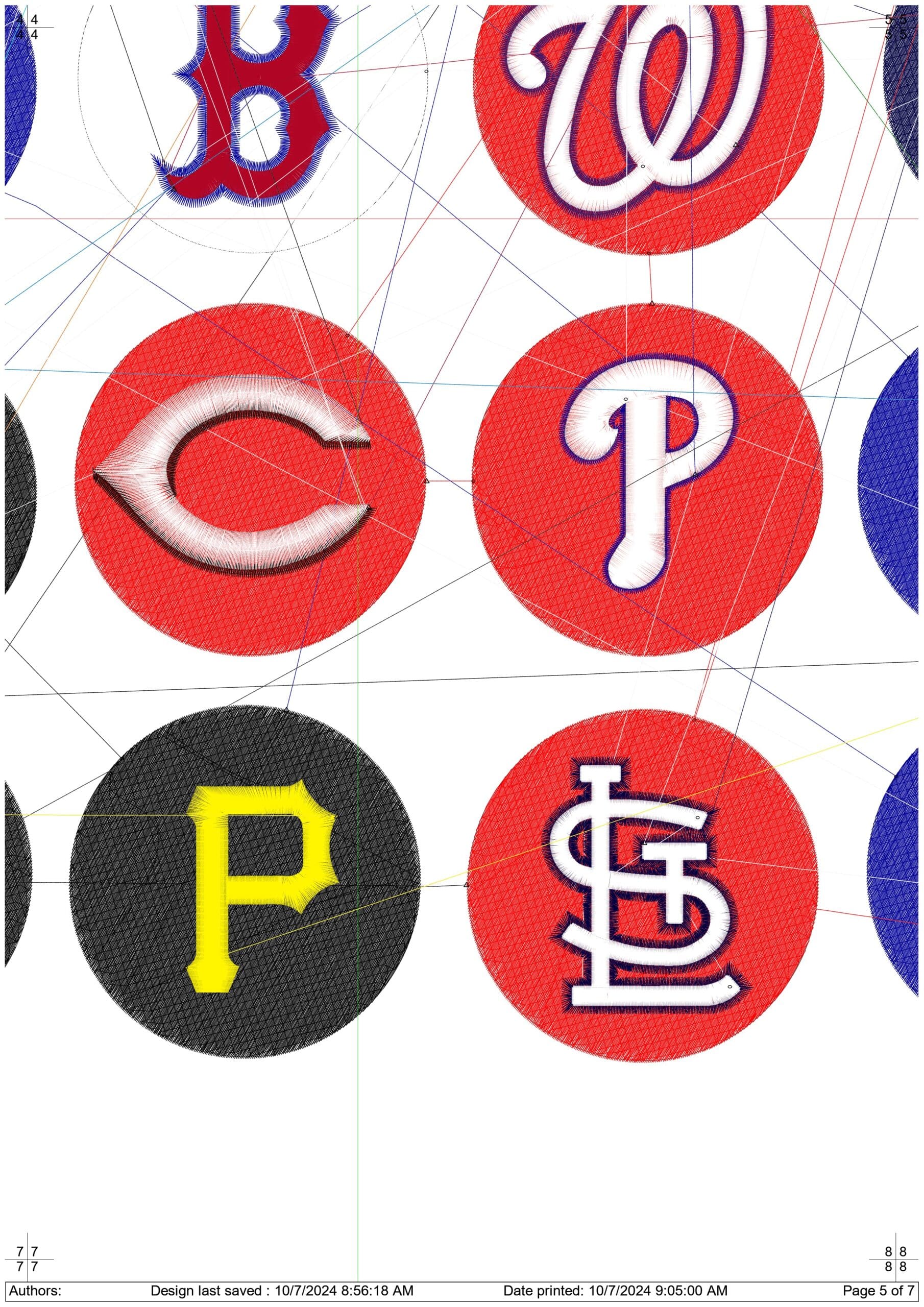 26 Major league Baseball logo - MLB embroidery machine pattern embroidery file - 1 size (3 inch approx) instant download — view 5