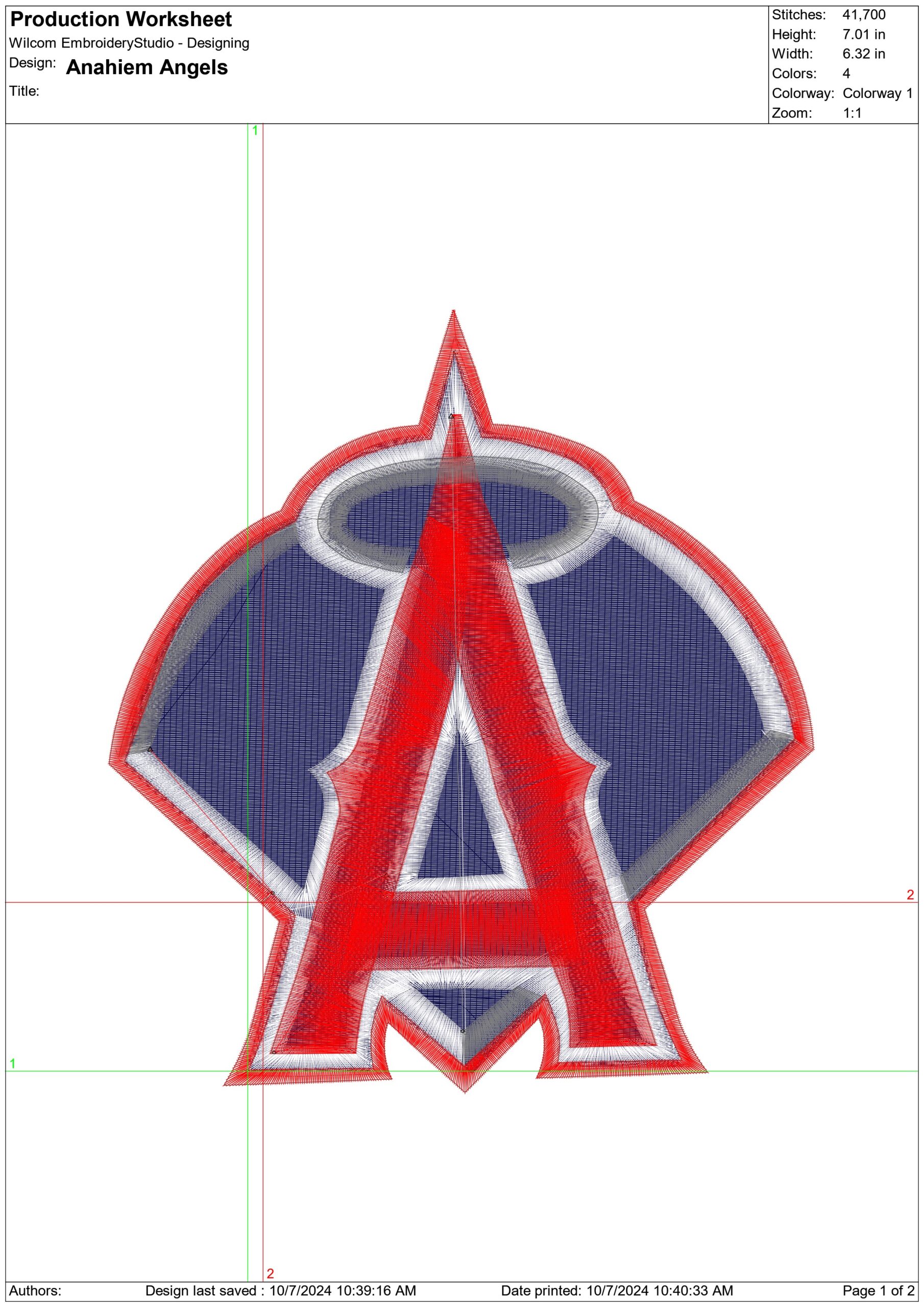 Anaheim Angels Logo - Major league Baseball logo - MLB embroidery machine pattern embroidery file - instant download — view 2