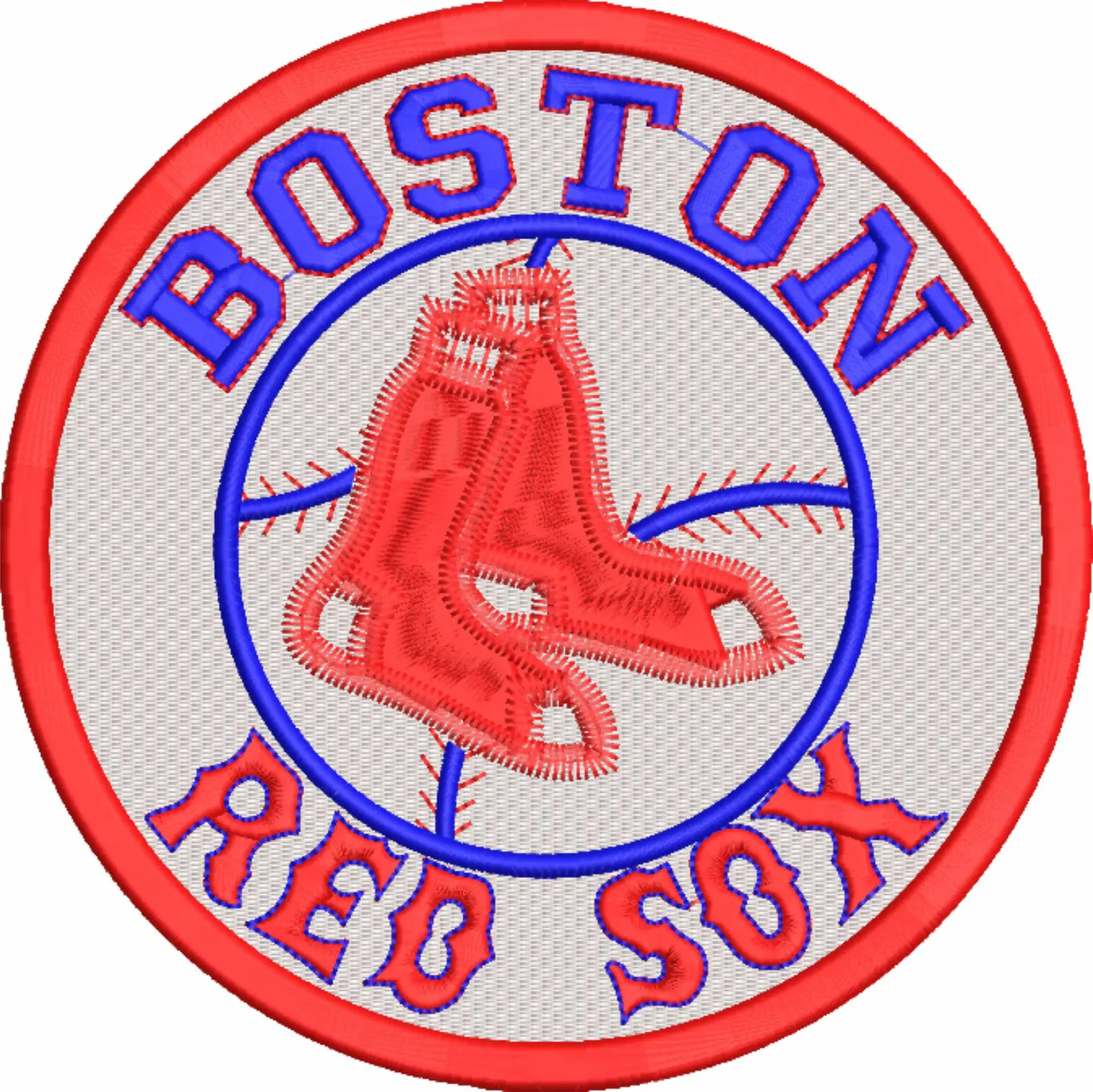 Boston Red Sox emblem - Major league Baseball logo - MLB embroidery machine pattern embroidery file - instant download