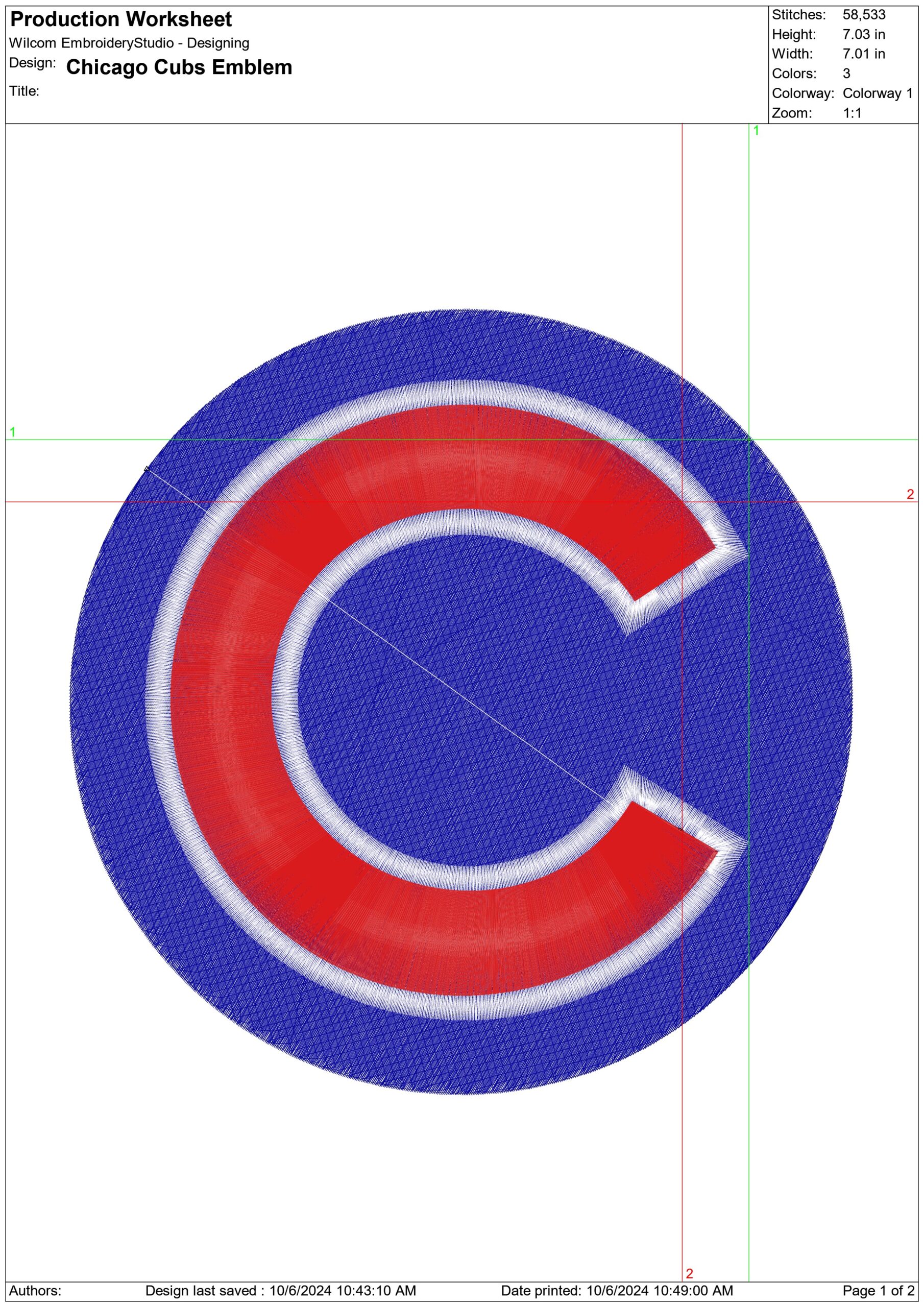 Chicago Cubs emblem - Major league Baseball logo - MLB embroidery machine pattern embroidery file - instant download — view 2