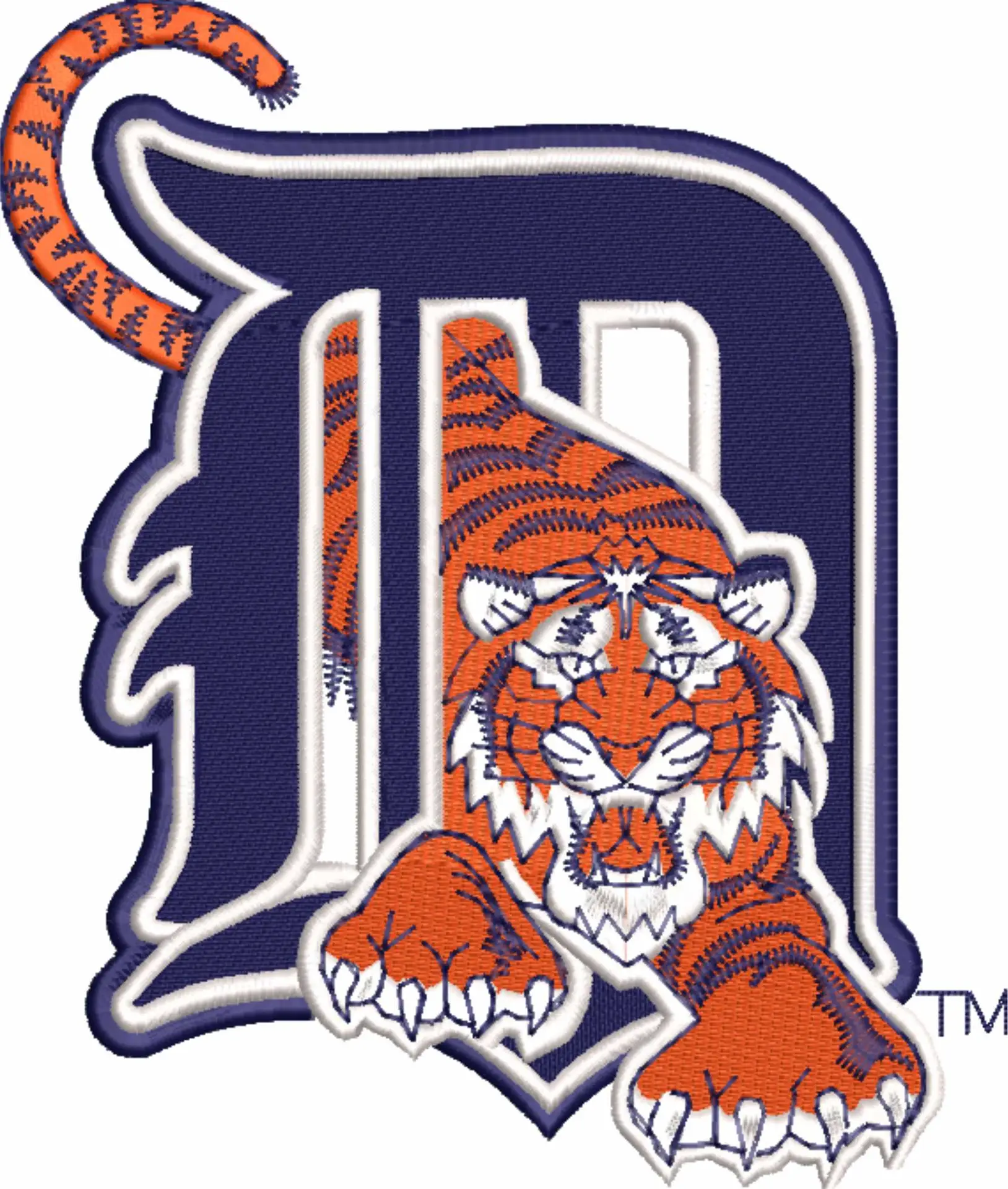Detroit Tigers emblem - Major league Baseball logo - MLB embroidery machine pattern embroidery file - instant download