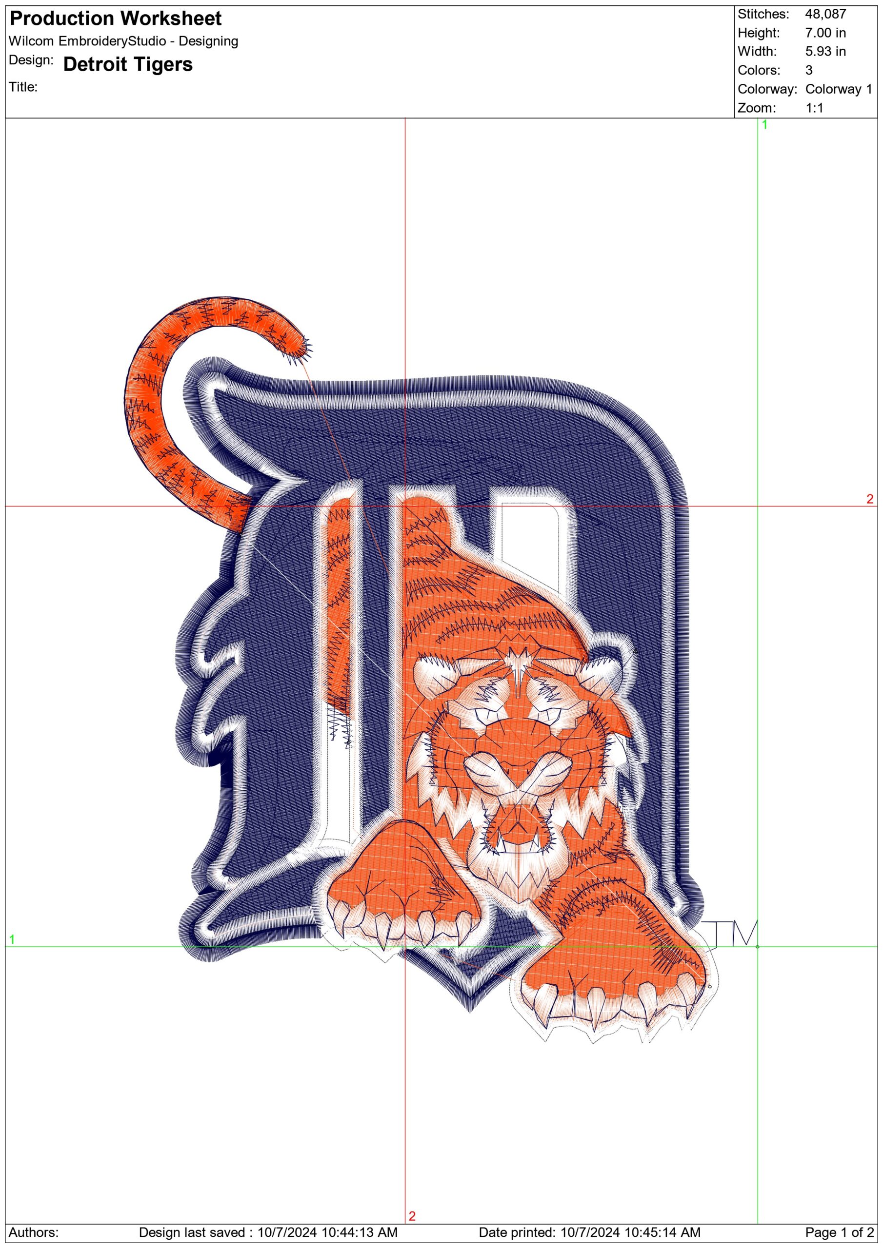 Detroit Tigers emblem - Major league Baseball logo - MLB embroidery machine pattern embroidery file - instant download — view 2