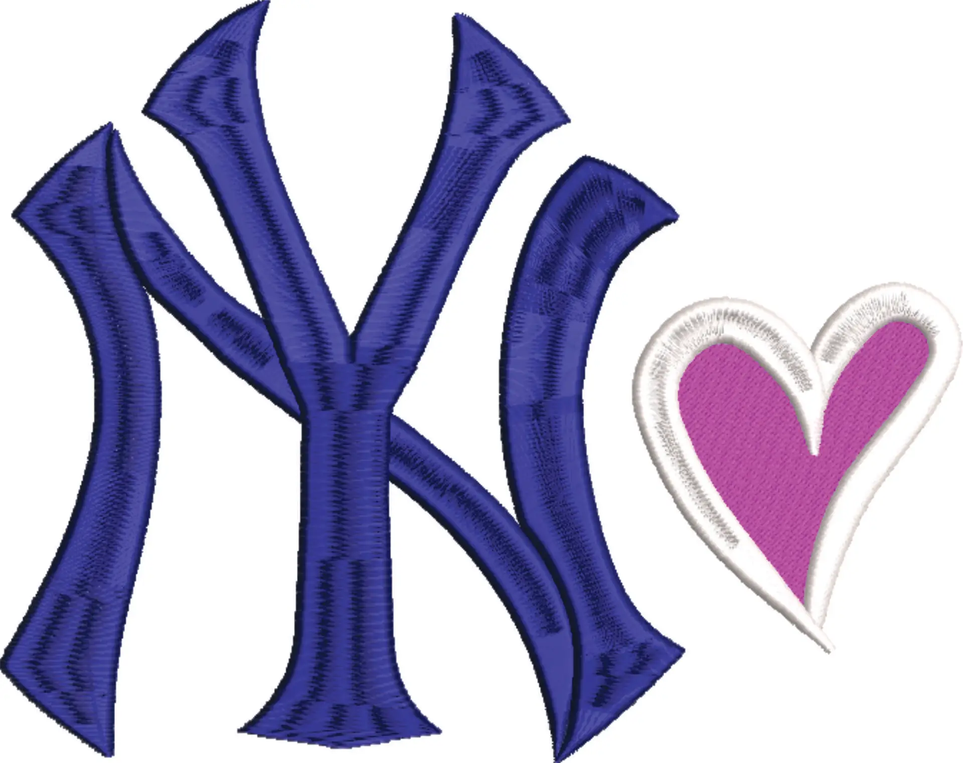 New York Yankees Heart - Major league Baseball logo - MLB embroidery machine pattern embroidery file - instant download