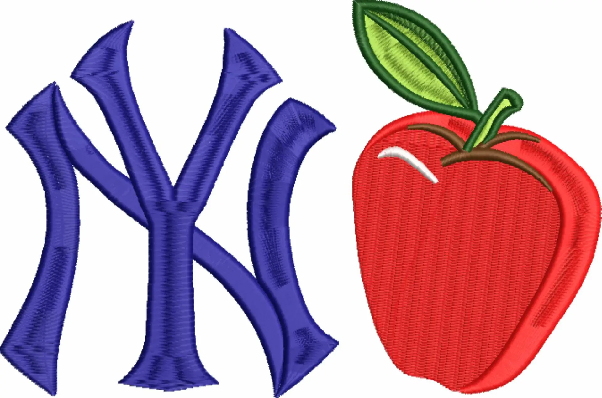 New York Yankees Red Apple - Major league Baseball logo - MLB embroidery machine pattern embroidery file - instant download