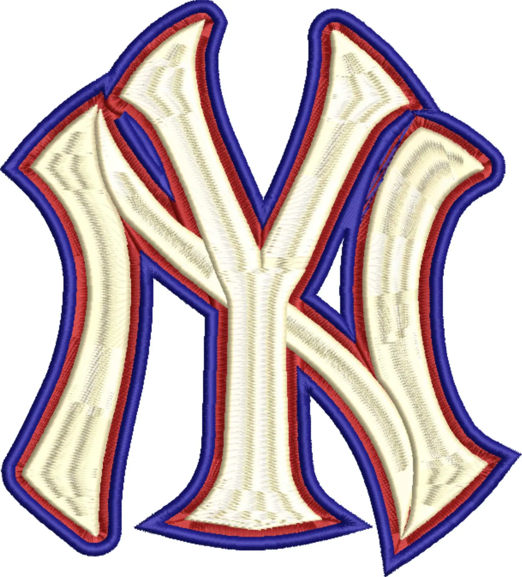 New York Yankees Red White and Blue - Major league Baseball logo - MLB embroidery machine pattern embroidery file - instant download